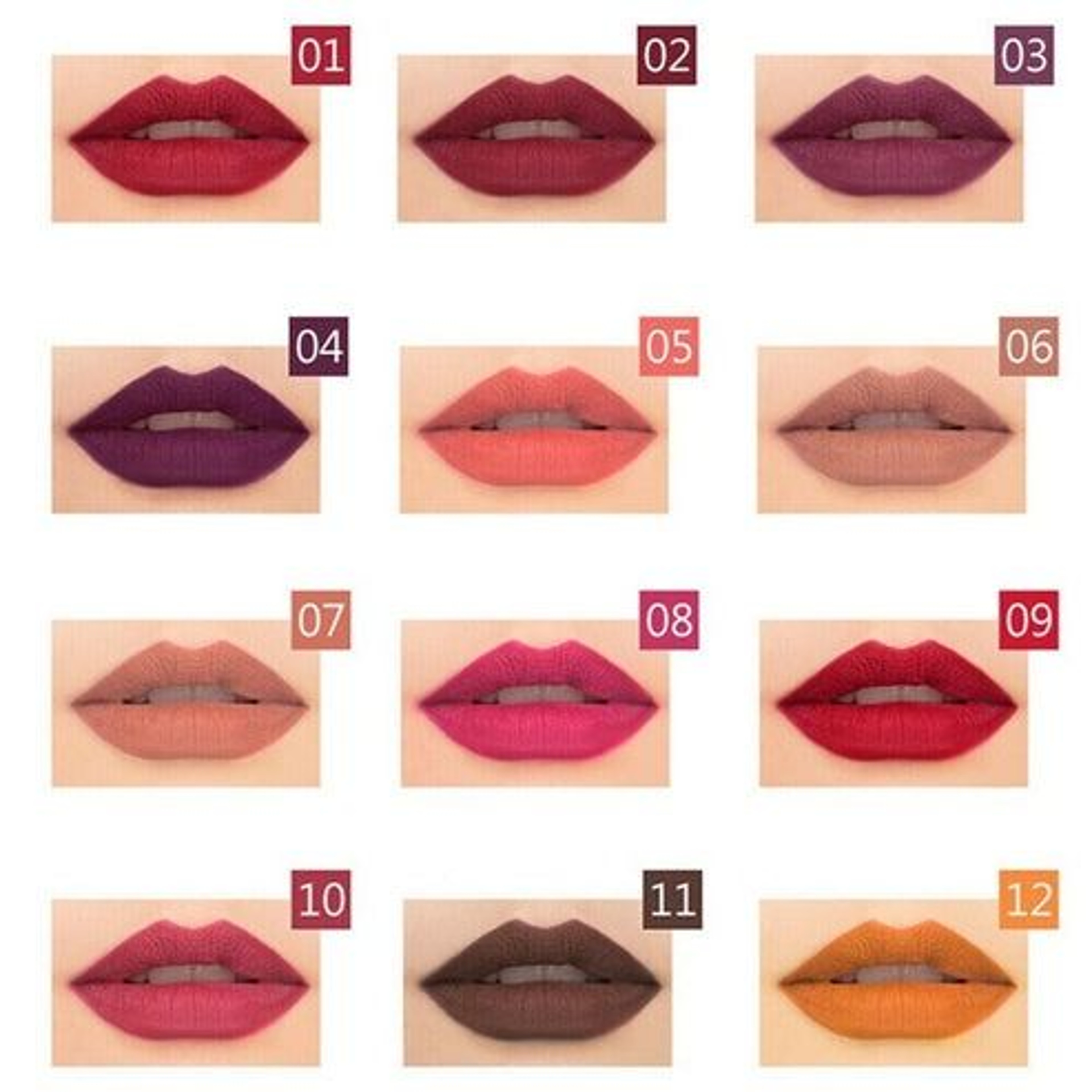 Waterproof Lip Liner Set Long Lasting Matte Lipstick Lip Pencil Lip Pen Set Smooth Texture 2