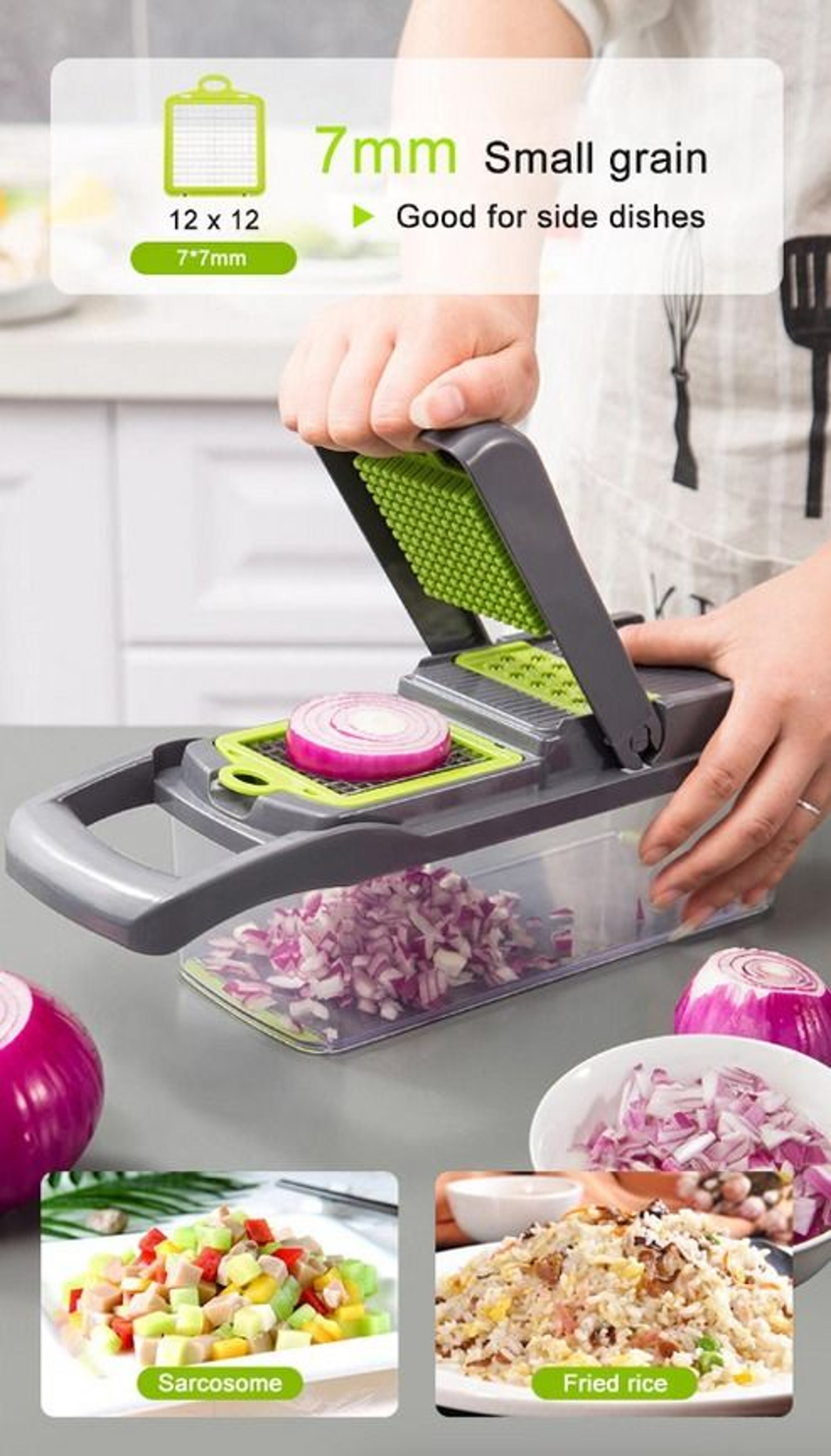 Vegetable Fruit Chopper Food Onion Veggie Dicer MultiFunction Slicer Cutter Kitchen Gadget 5