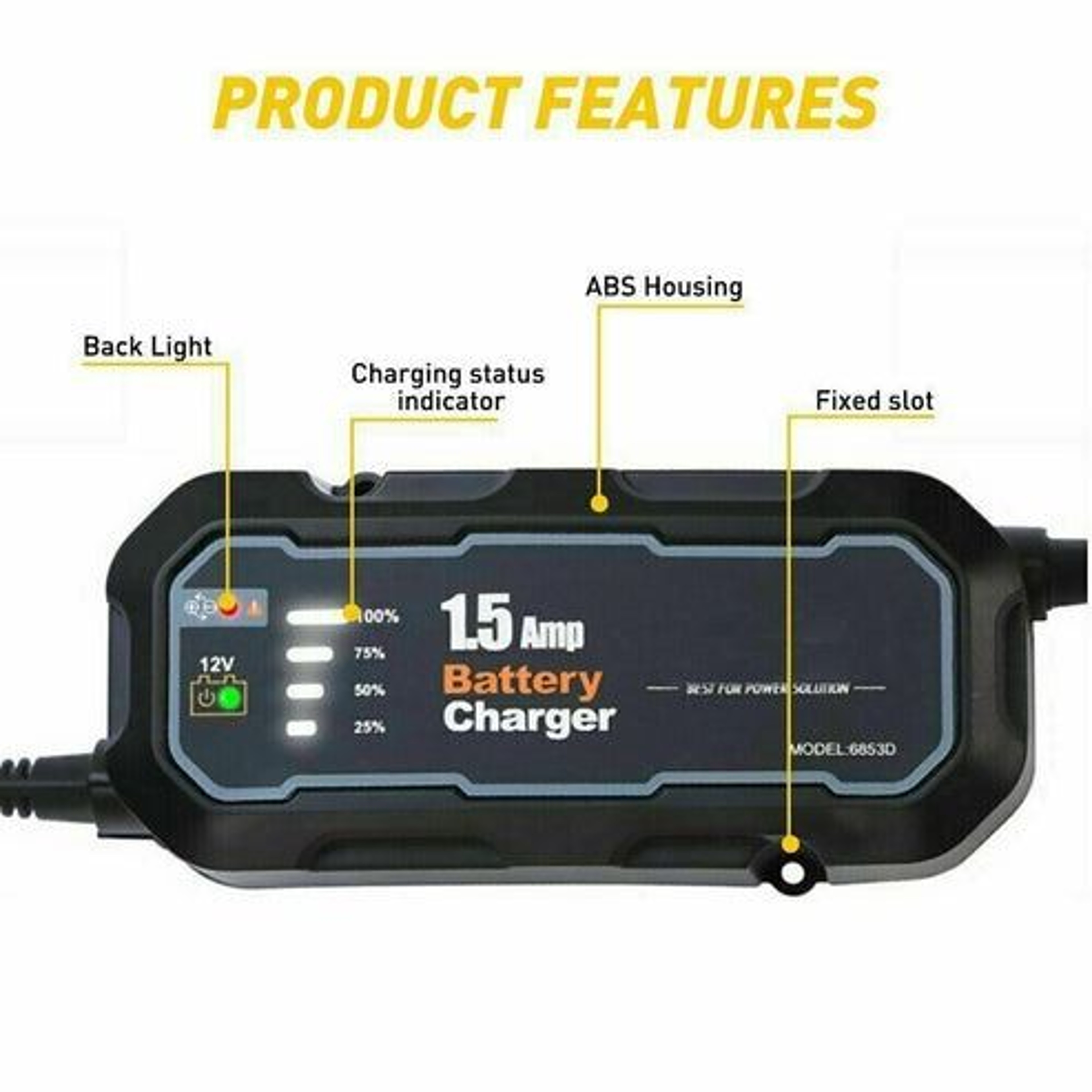 Automatic Smart Battery Charger Car Auto Trickle Maintainer MultiProtection Features 0