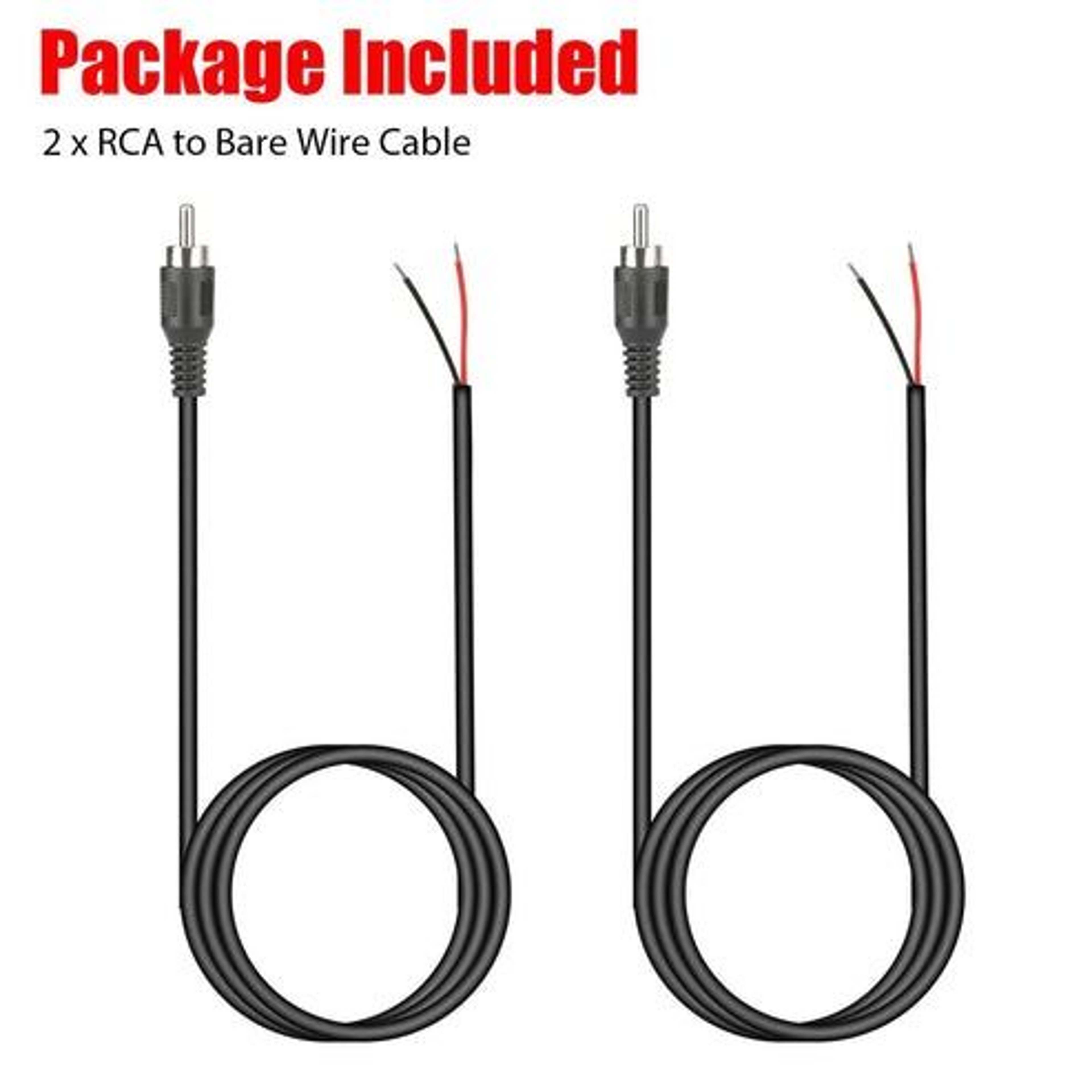 Male Plug To Bare Wire Audio Speaker Cable Cord For Subwoofer HDTV Home Theater System High Fidelit 8