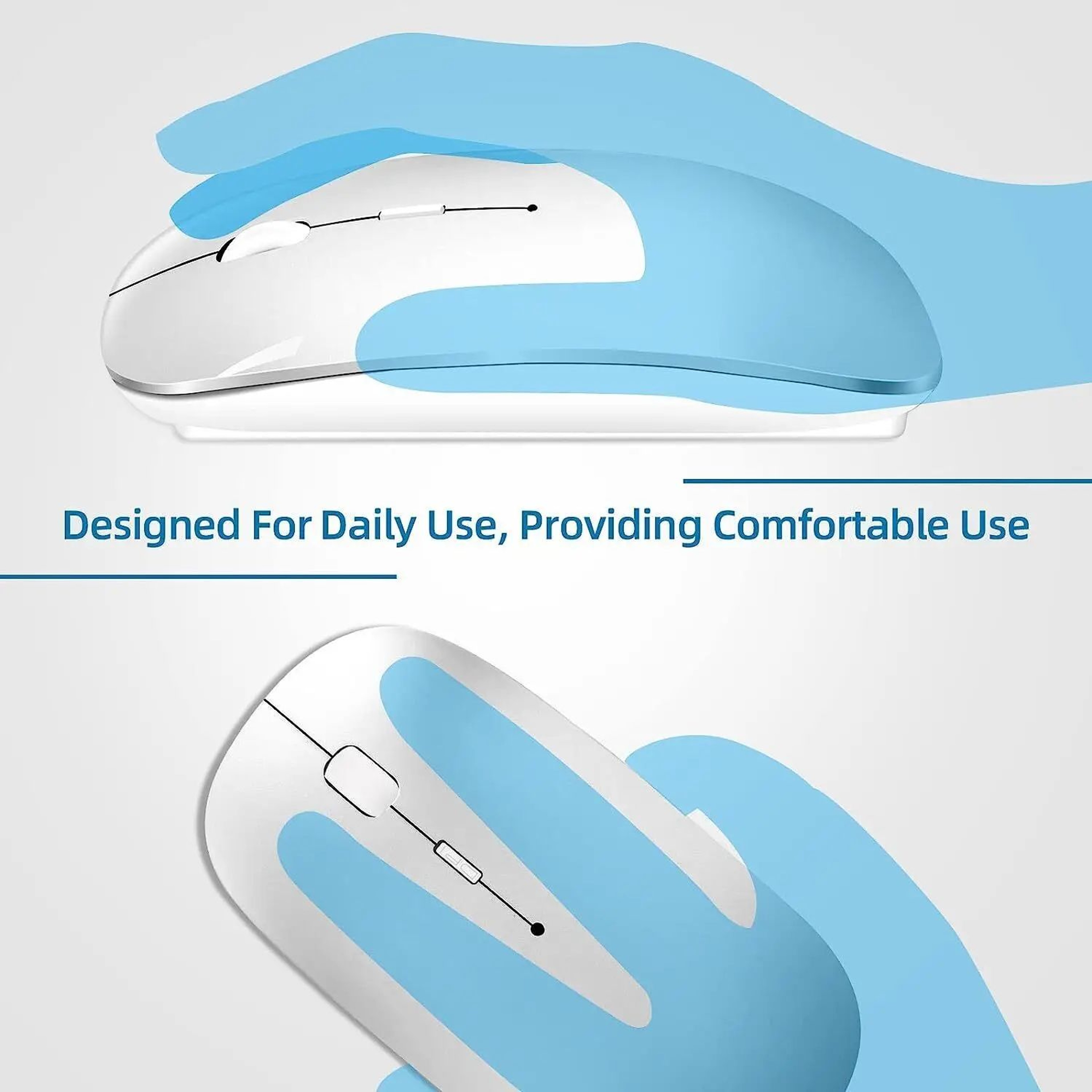 USB Wireless Optical Mouse Technology For Apple Mac Macbook Pro Air PC Mute Click Ergonomic Design 4