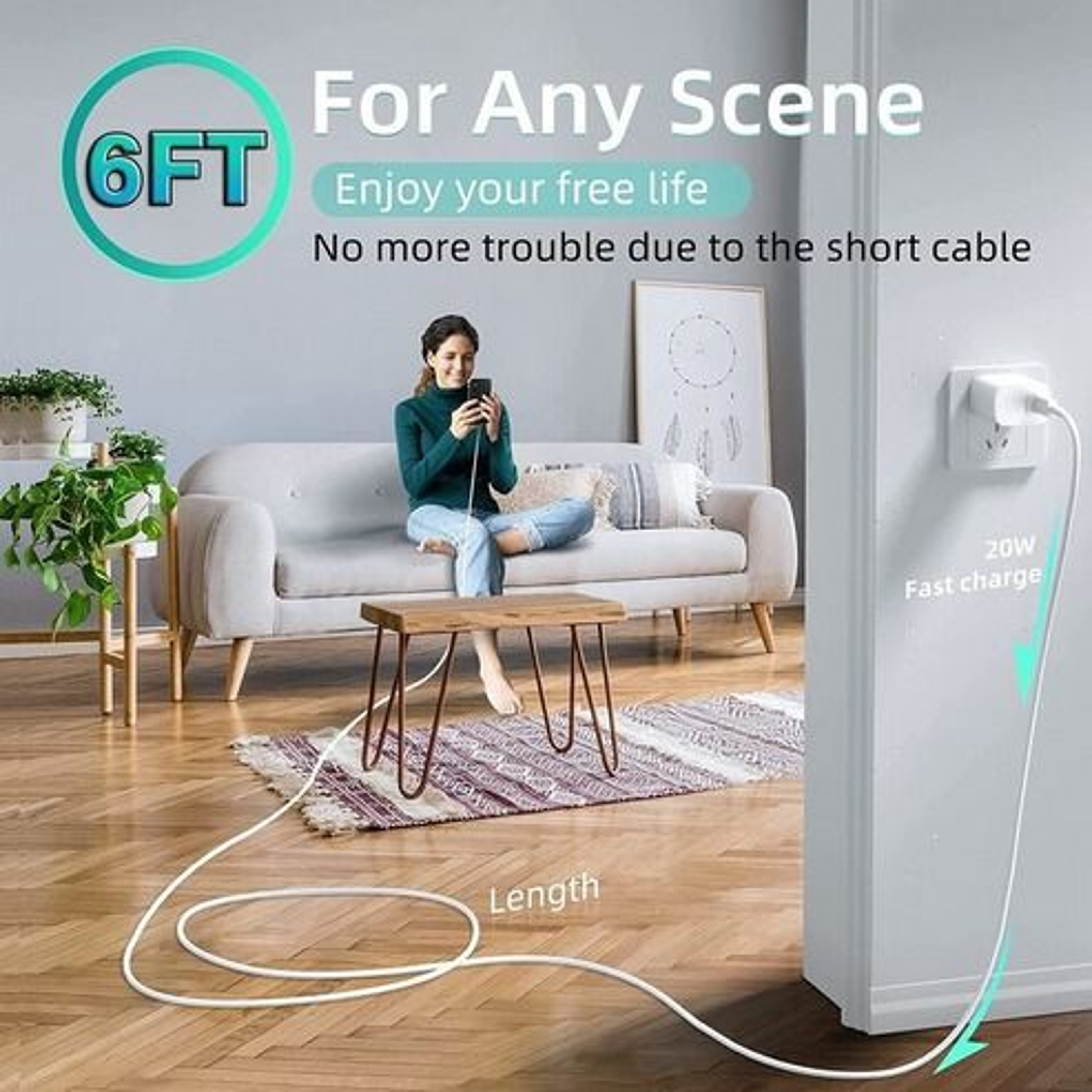 Fast Charging USB C Charger PD To Type C Cable  IPad Pro IPad Air IPad Plus USBC Cable For IPhone 8