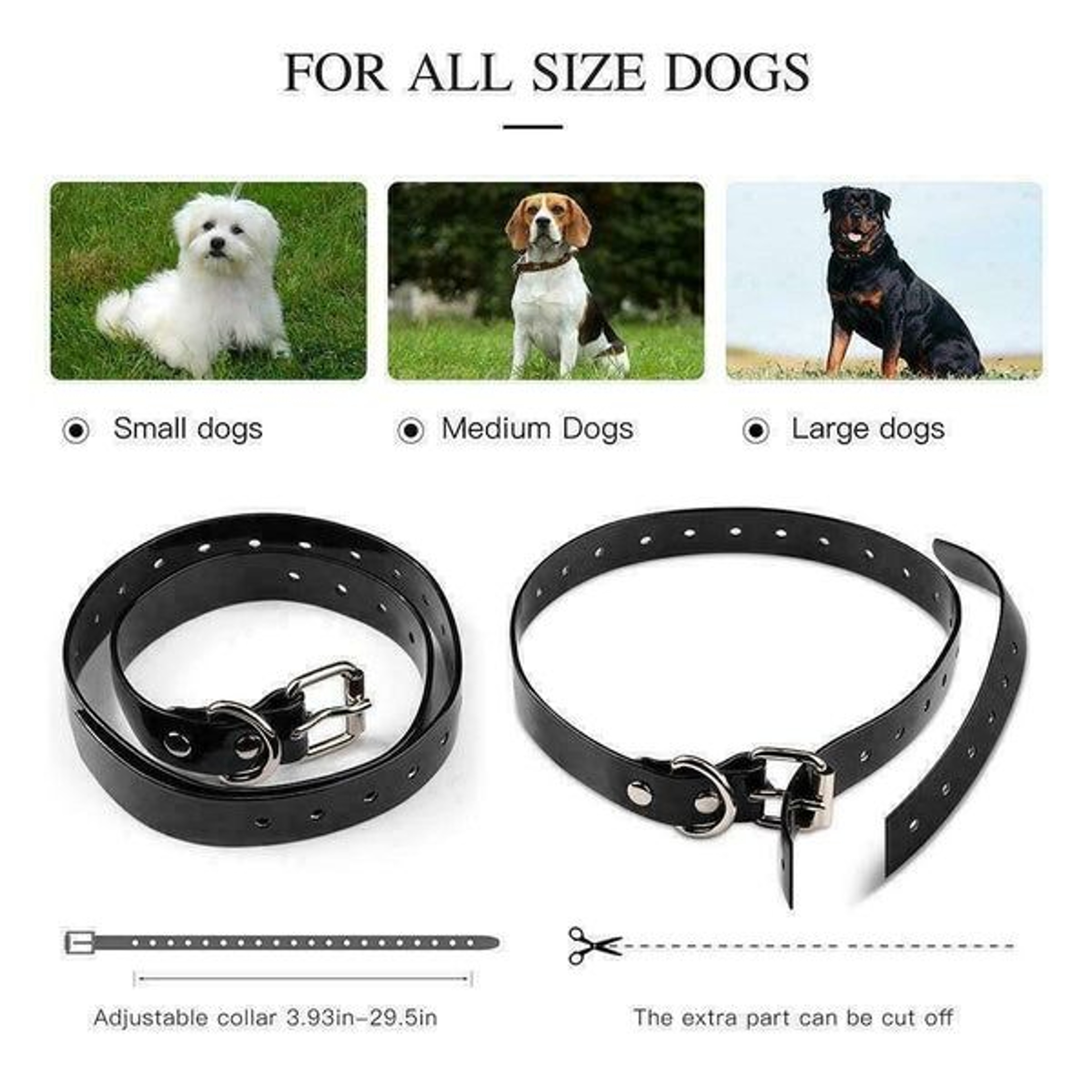 Waterproof Dog Training Collar Rechargeable Remote Shock Trainer Yards Adjustable For MediumLarge D 1