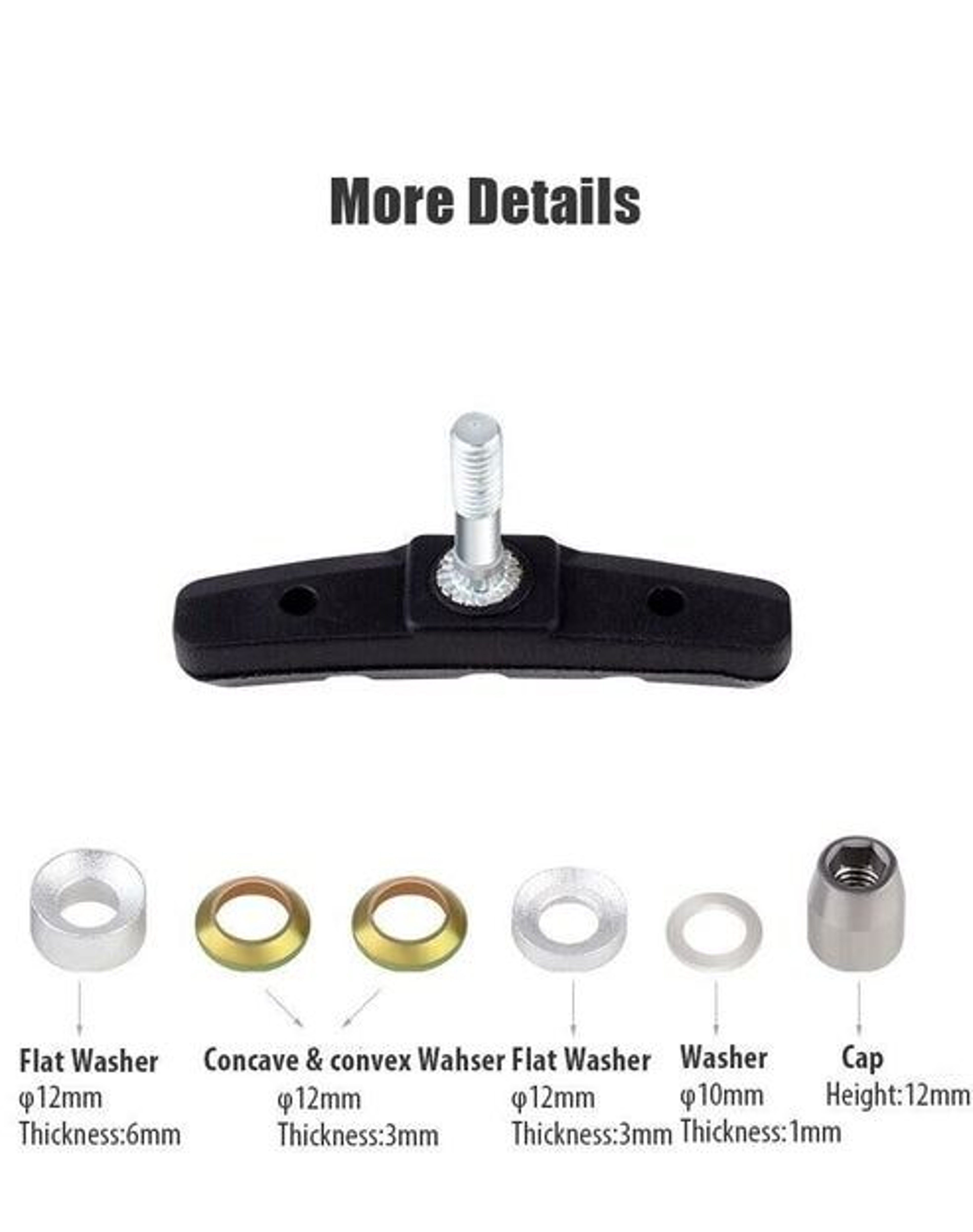 HighGrade Black Bicycle Brake Shoes LongLasting WearResistant For Mountain  Road Bikes 8