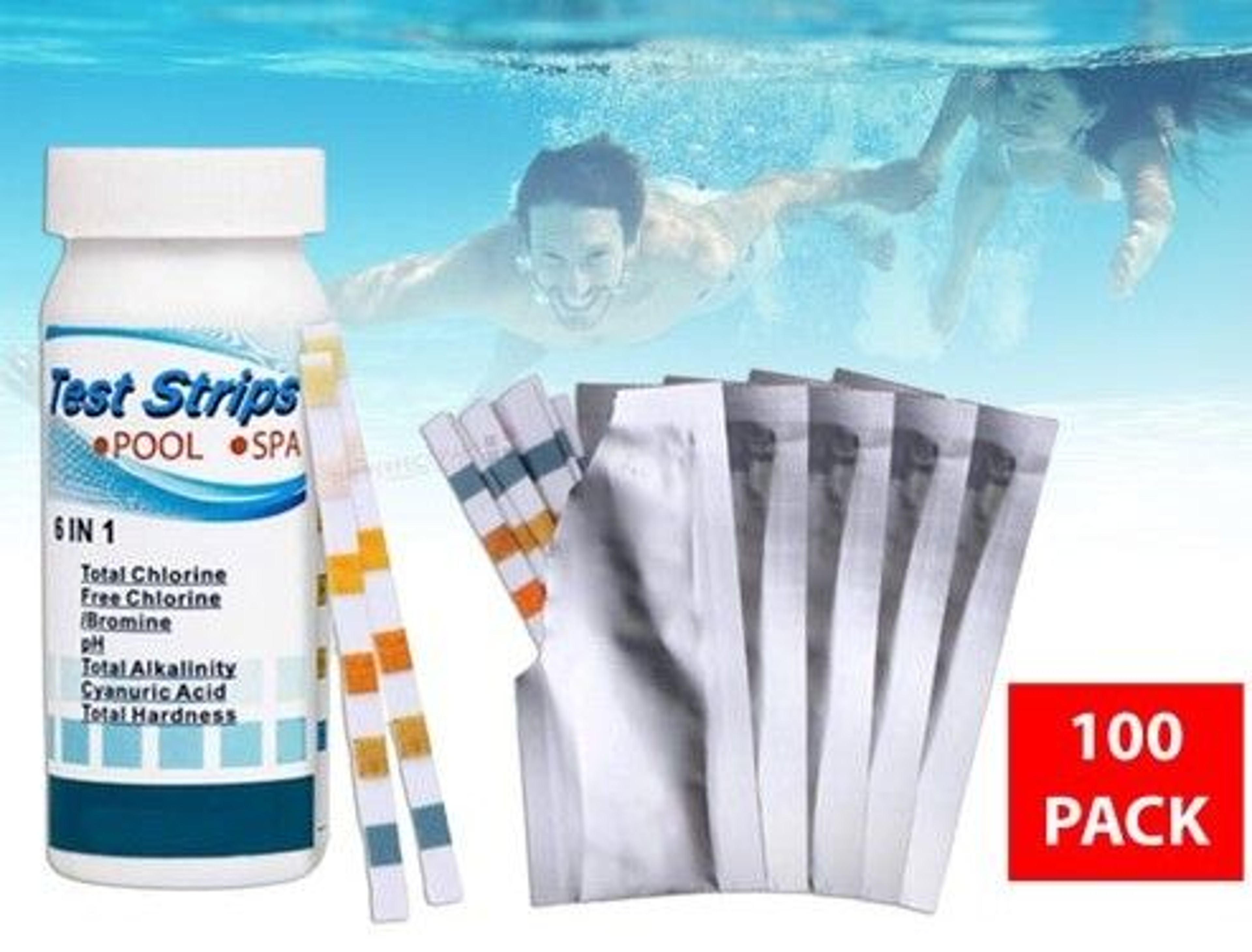 Chlorine Test Strips Swimming Pool Spa Hot Tub PH Tester Paper Bottle Quick Easy Results For Water  2