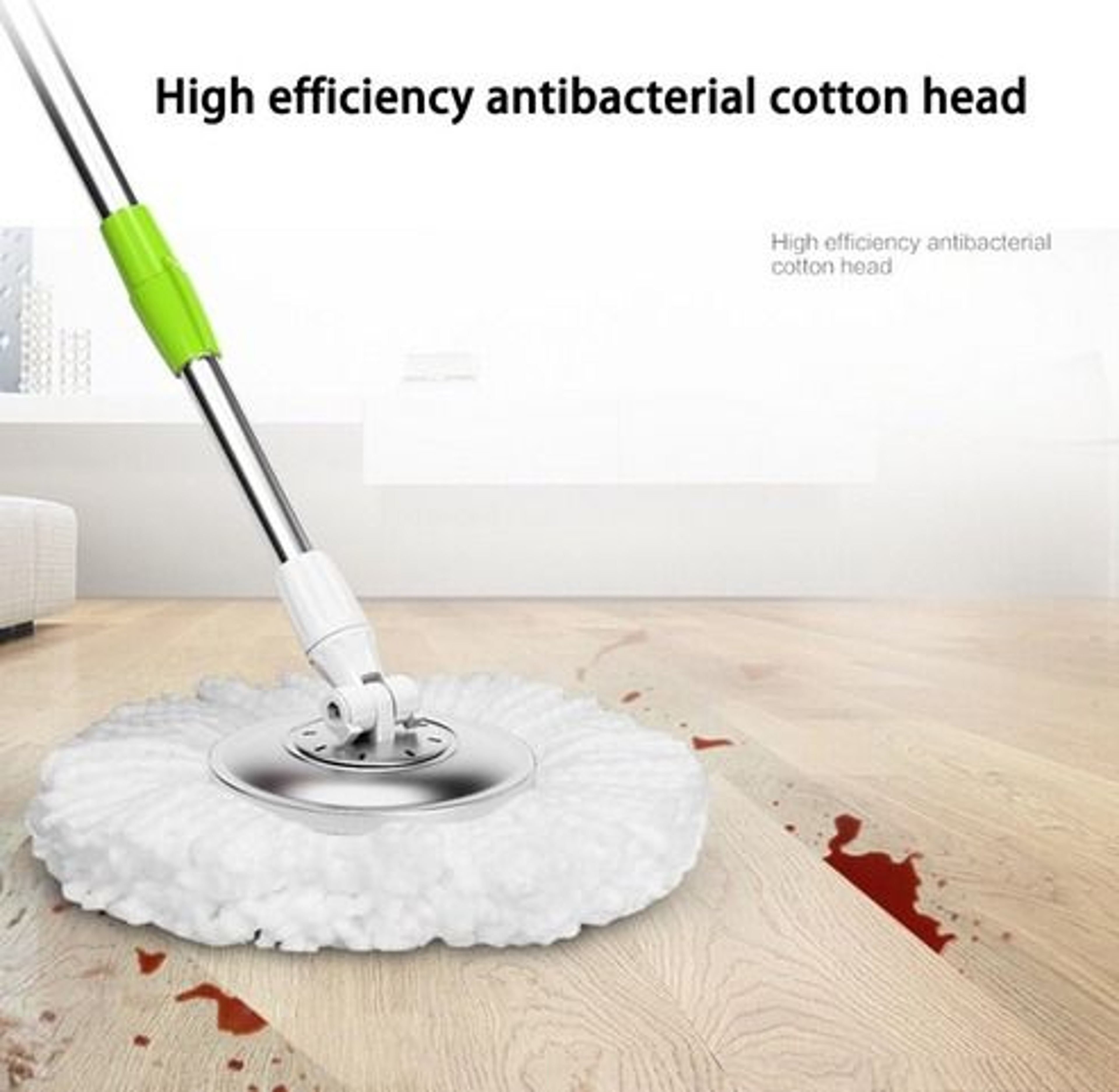 Microfiber Mop Head Refill Spin Mop Easy Cleaning For Mop High Absorbent Machine Washable Mop Heads 8
