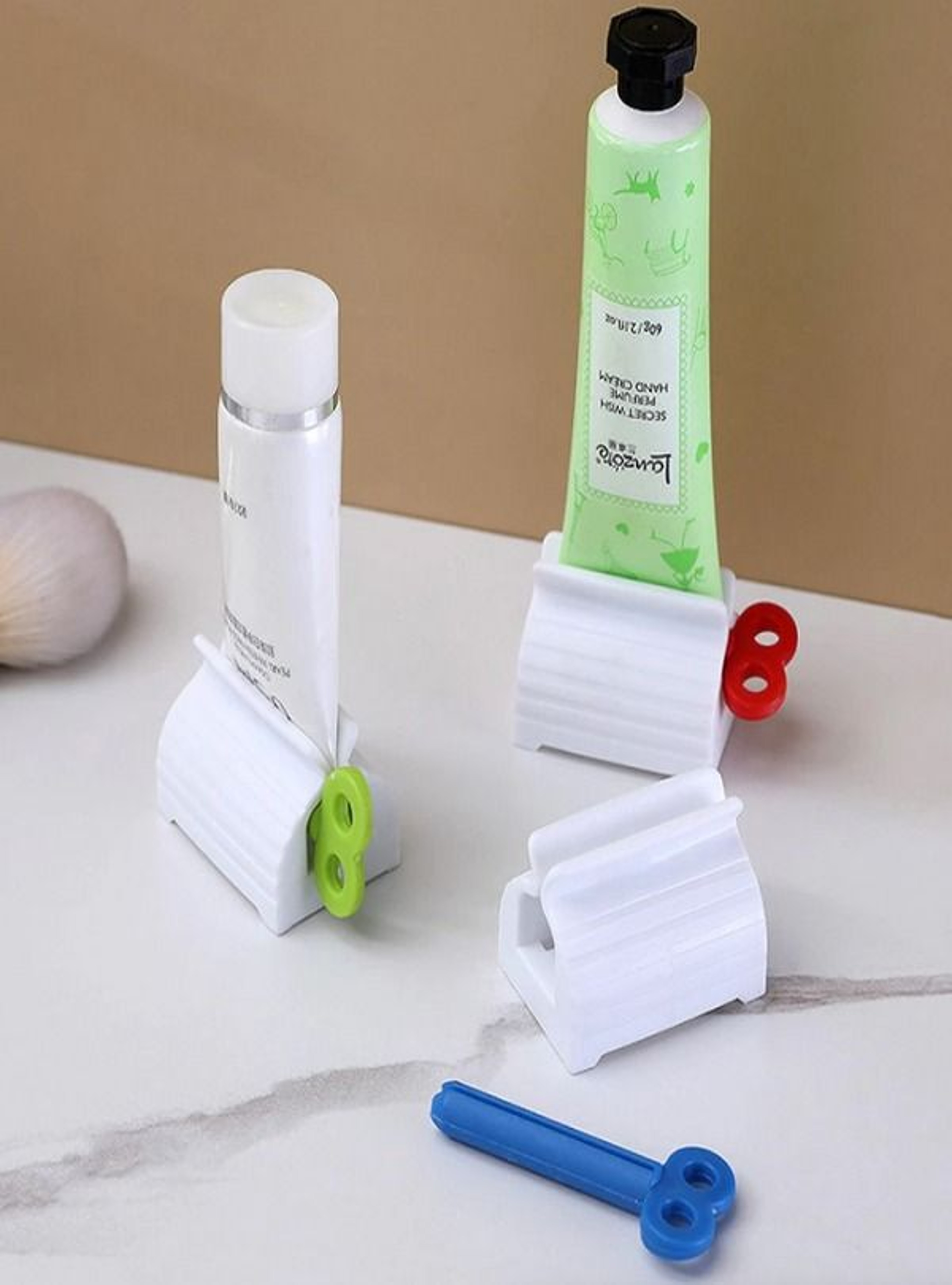 Toothpaste Squeezer Dispenser Bathroom Tube Easy Stand Holder Rolling Seat For Easy Application 11