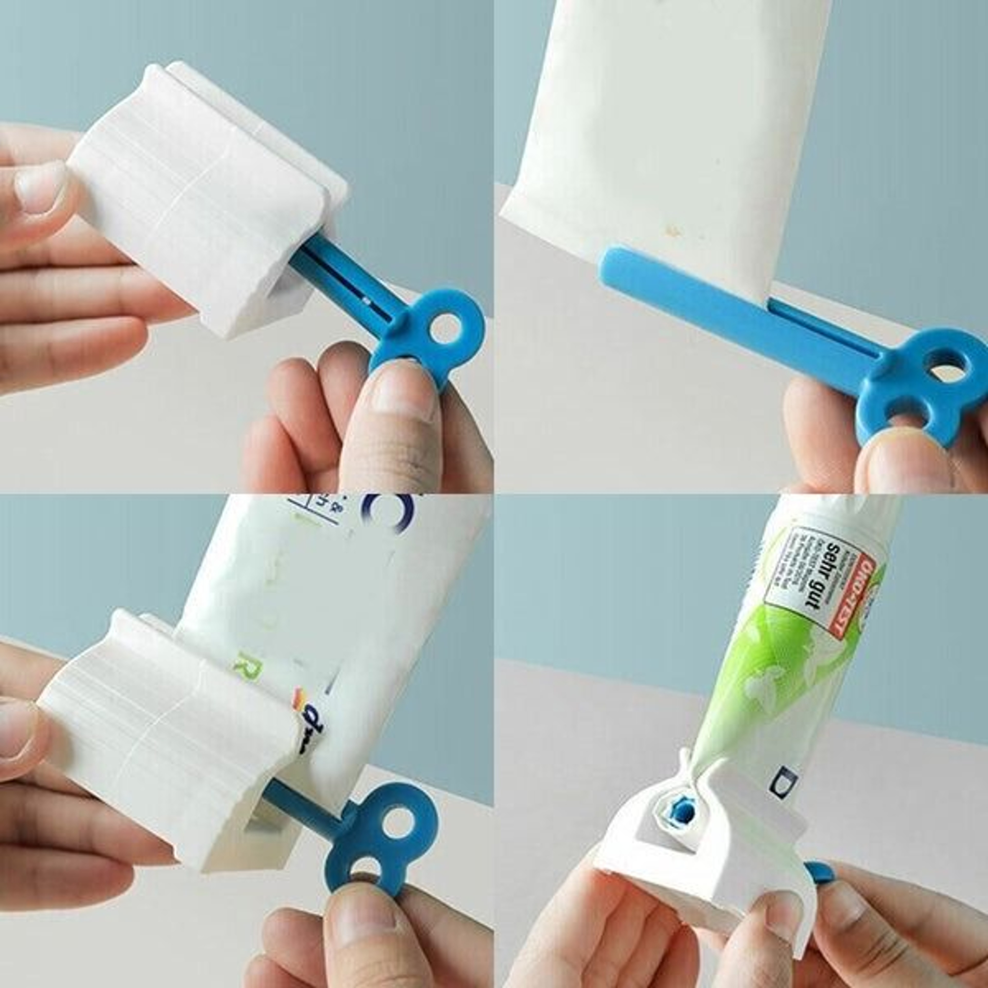 Toothpaste Squeezer Dispenser Bathroom Tube Easy Stand Holder Rolling Seat For Easy Application 2
