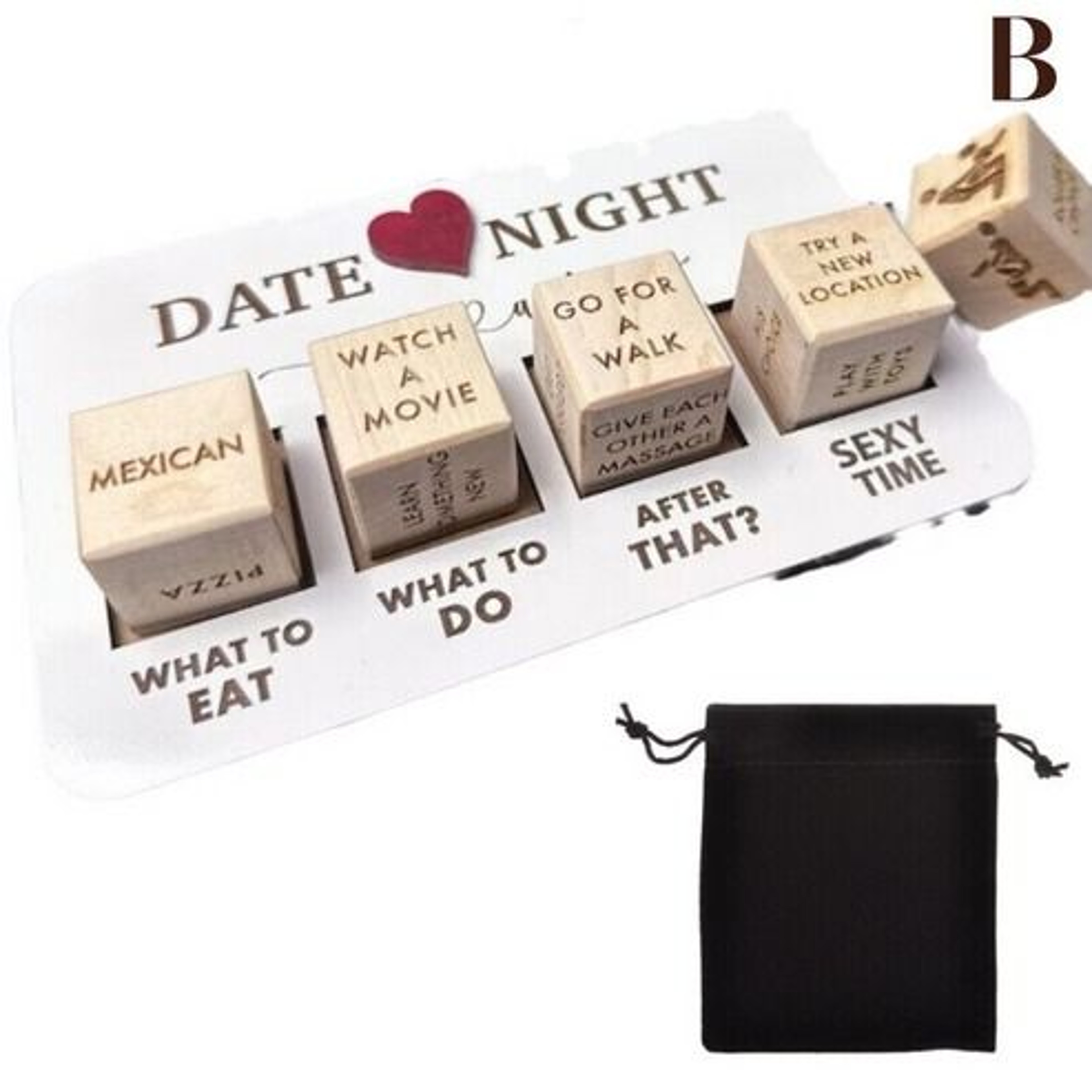 Wooden Date Night Dice Game For Couples After Dark Edition Fun Dice Game For Romantic Evenings 2