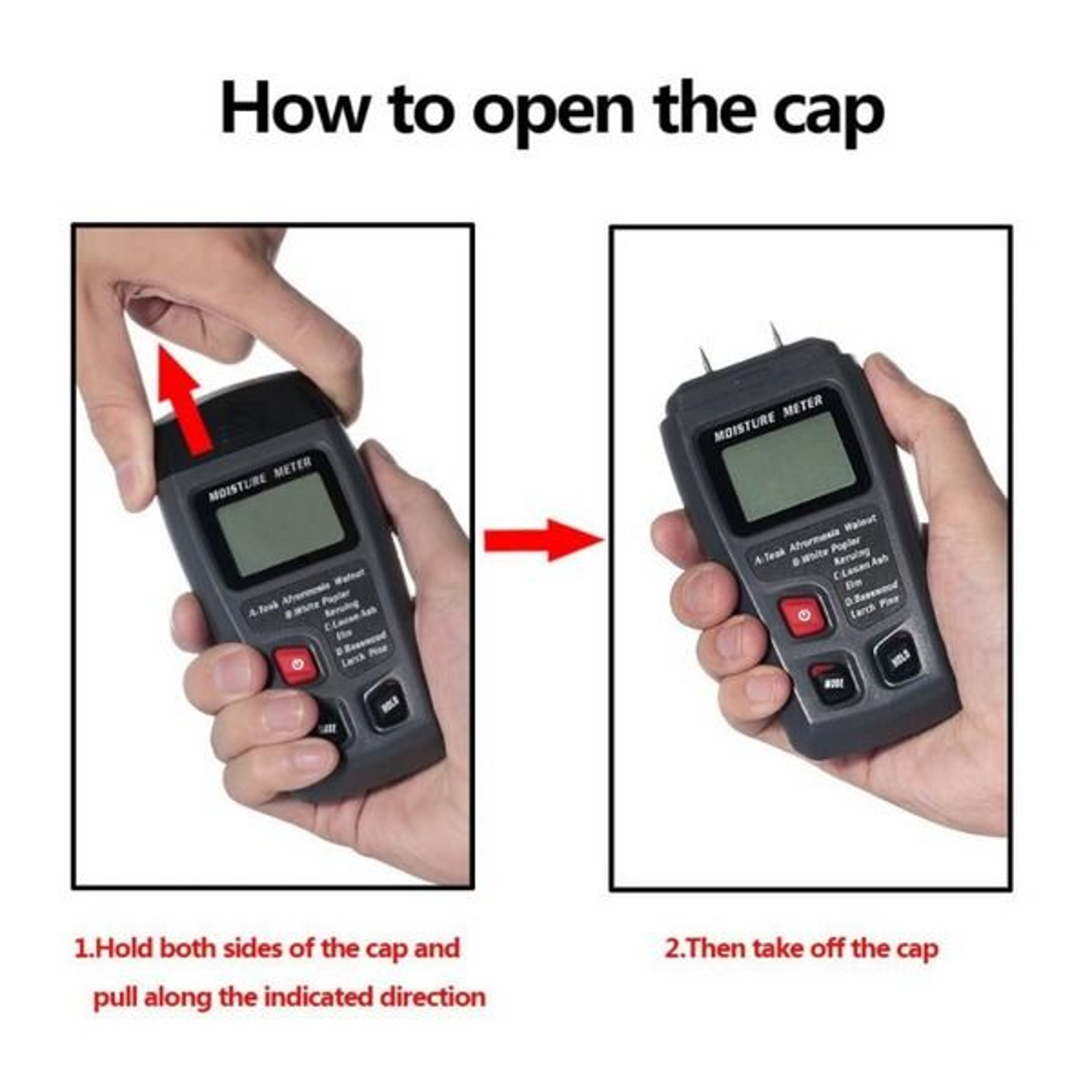 Wood Moisture Meter Detector  Digital LCD Tester For Firewood Wood Paper Cardboard Accurate Moistur 6