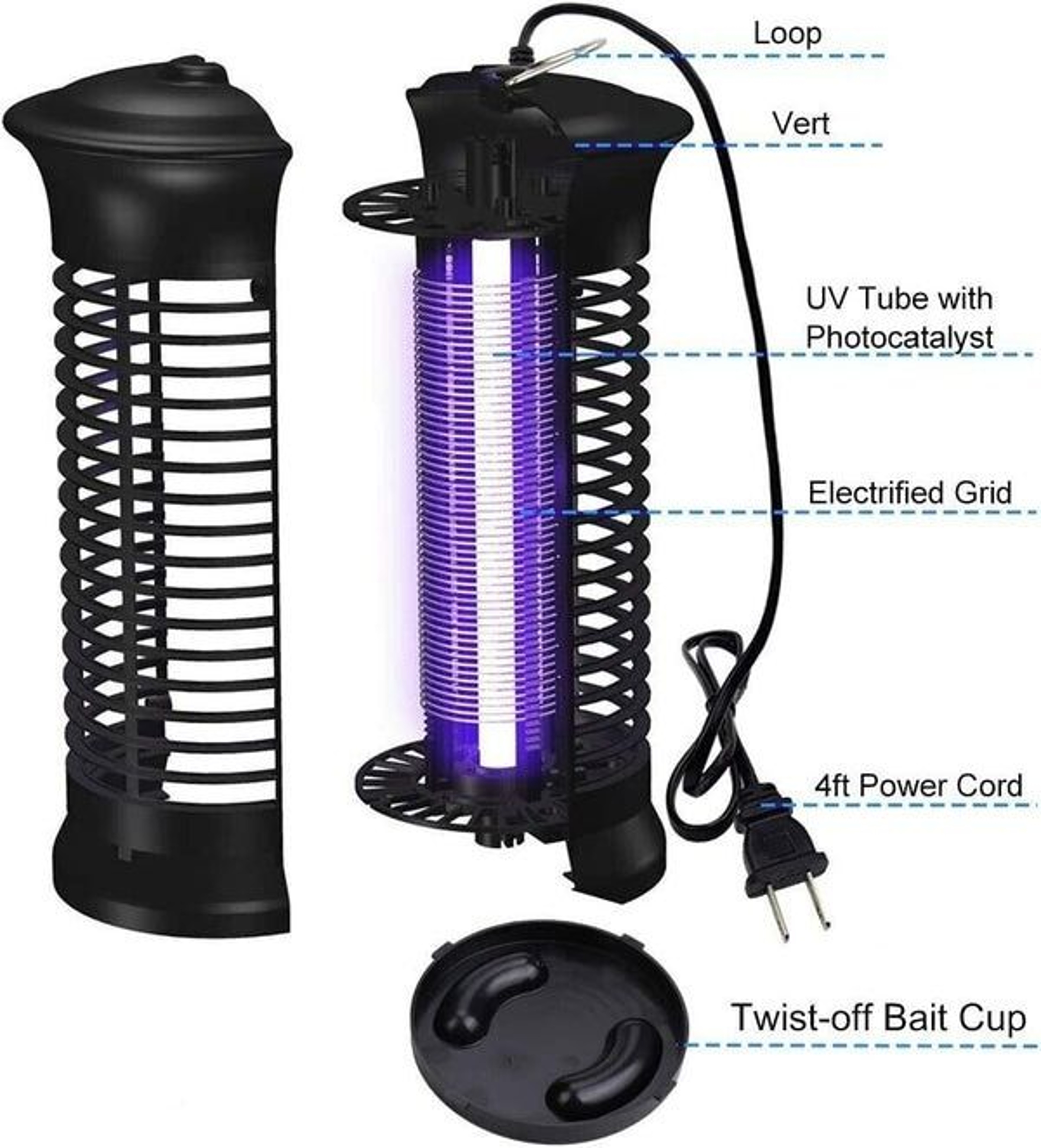 Electric Fly Gnat Killer Lamp Powerful Pests Fly Insect Trap Mosquito Bug Zapper For Effective Pest 4