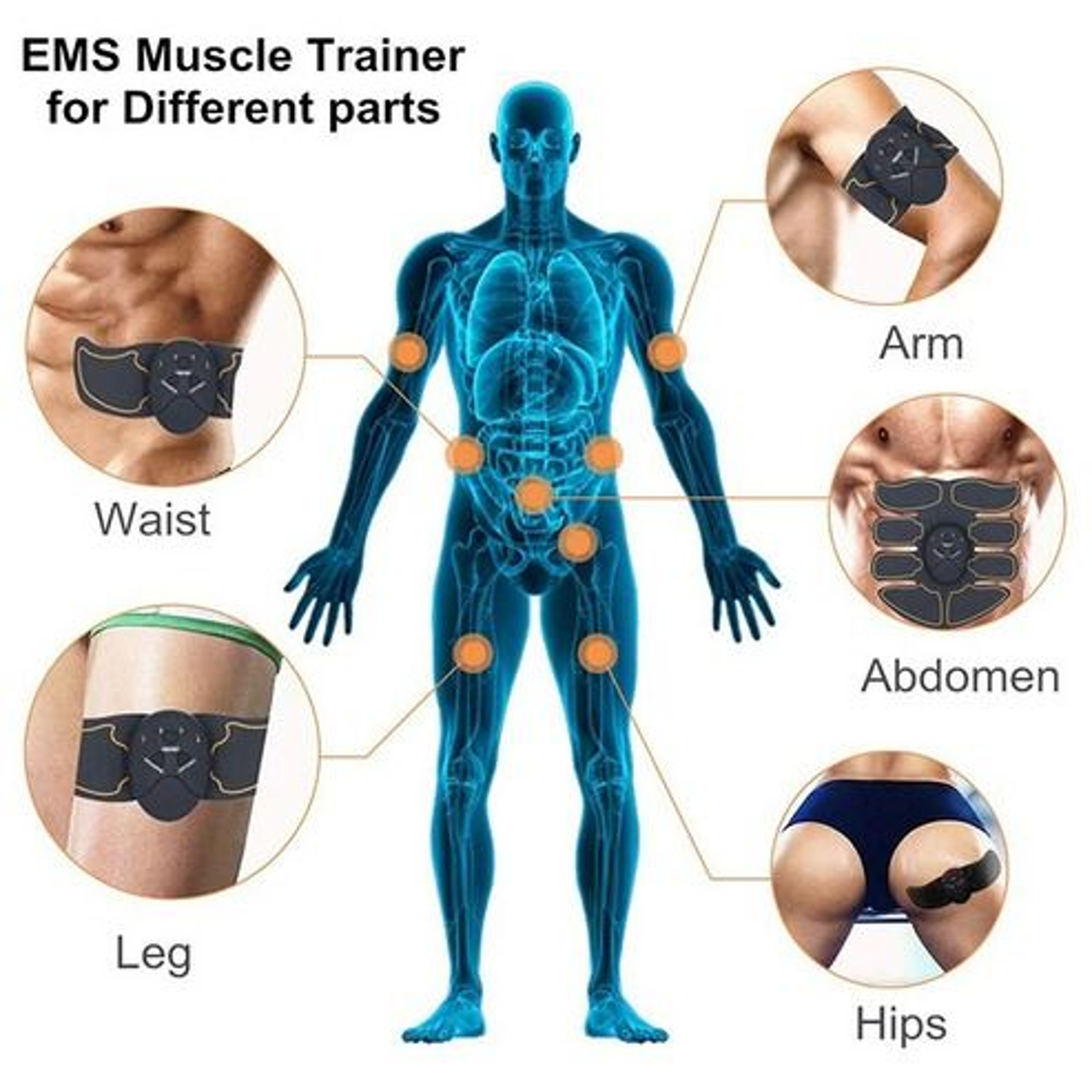 Ultimate ABS Stimulator EMS Muscle Trainer Fitness Gym Belt Toning Binder For Abdomen Arms 3
