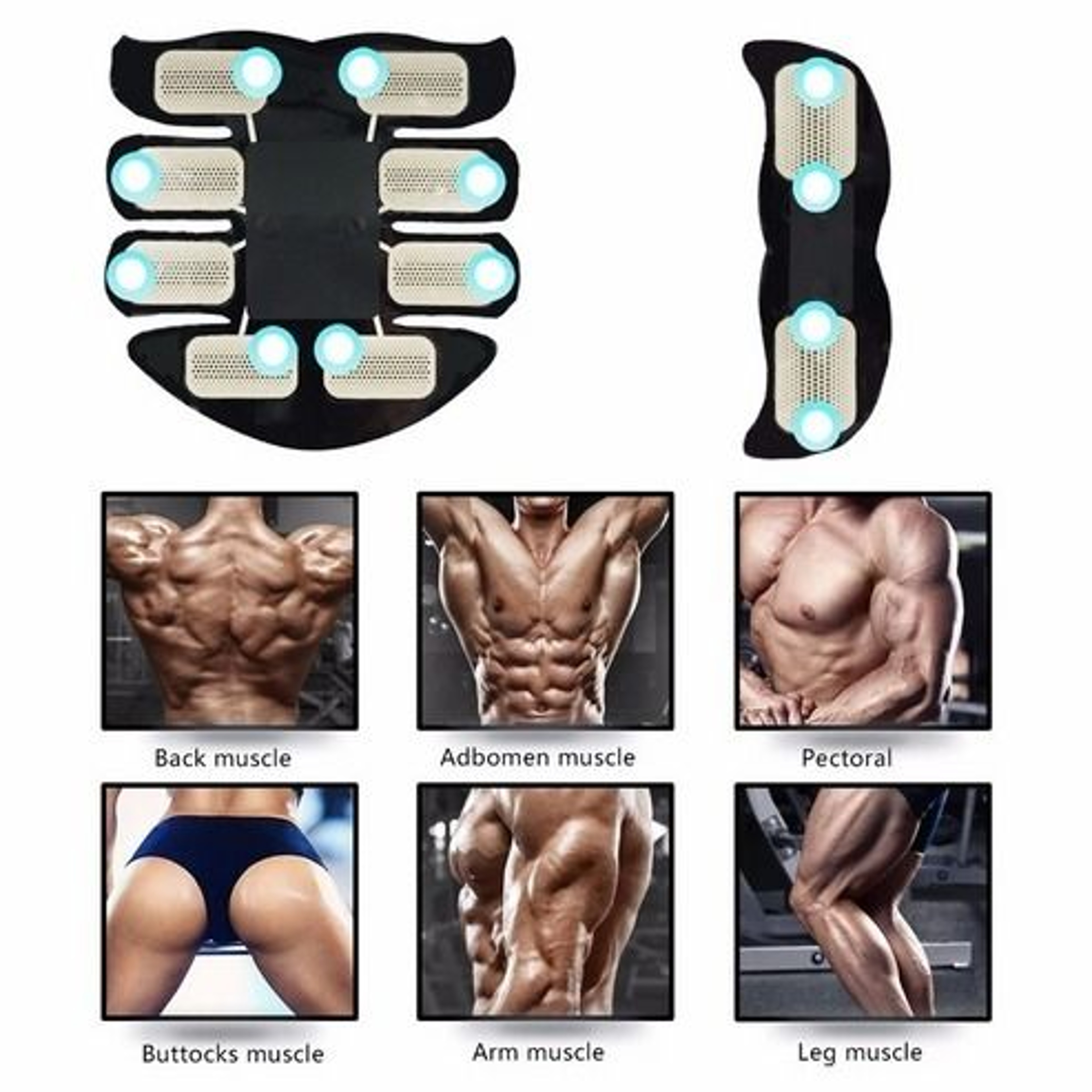 Ultimate ABS Stimulator EMS Muscle Trainer Fitness Gym Belt Toning Binder For Abdomen Arms 5