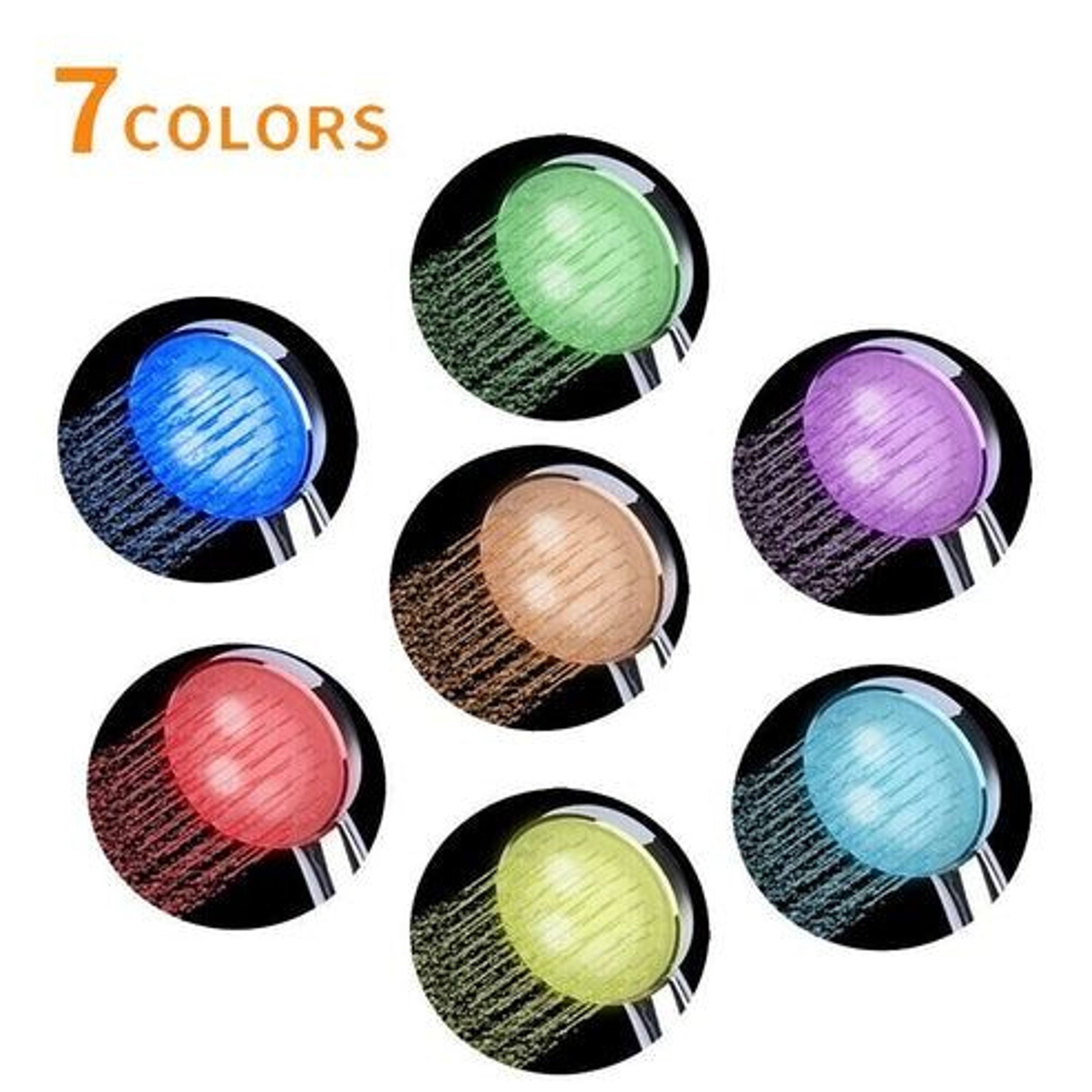 Color Changing LED Light Shower Head Handheld Water Bath Glow Bathroom Accessory 6