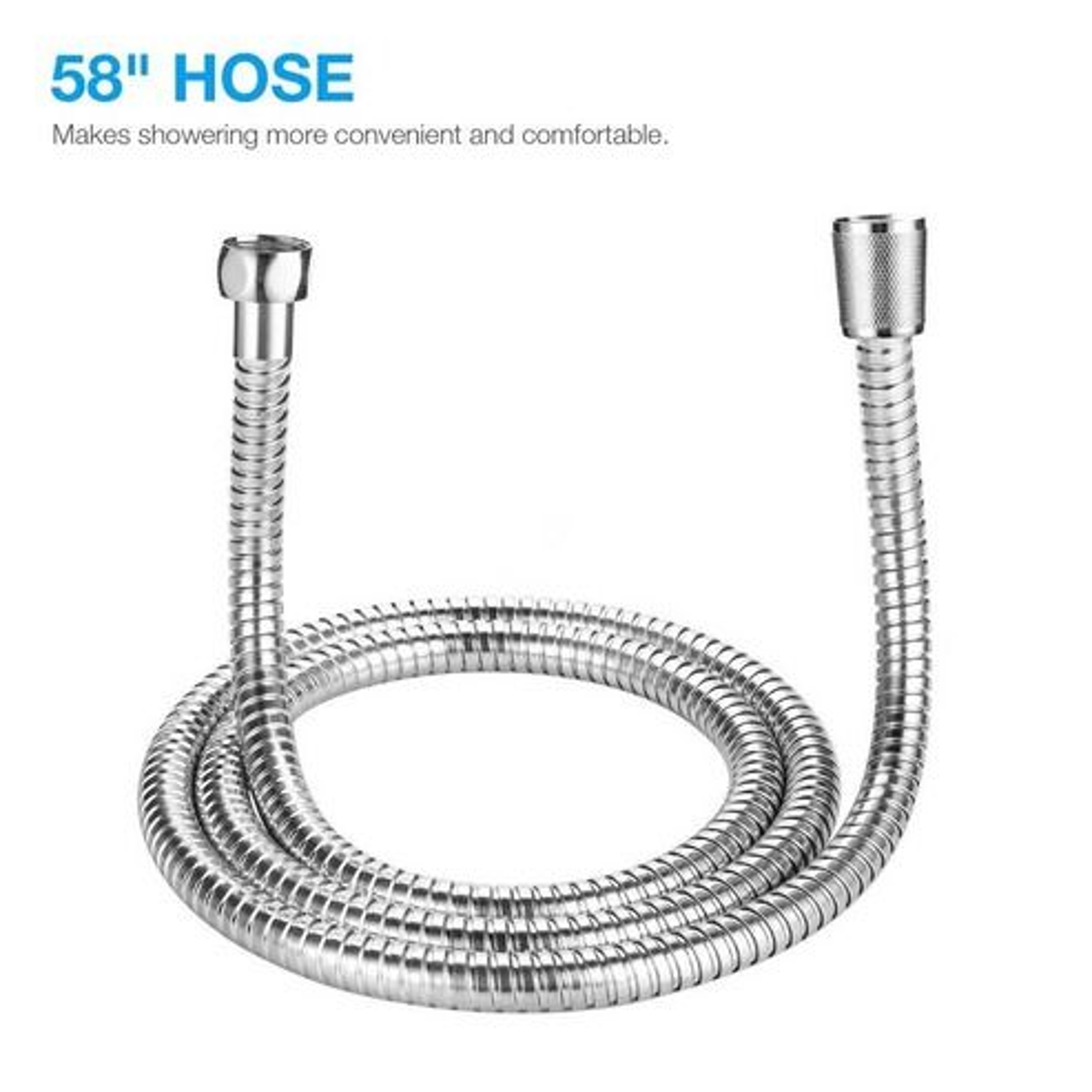Handheld High Pressure Shower Head Hose SelfCleaning Chrome Finish Upgrade Your Shower Experience 5