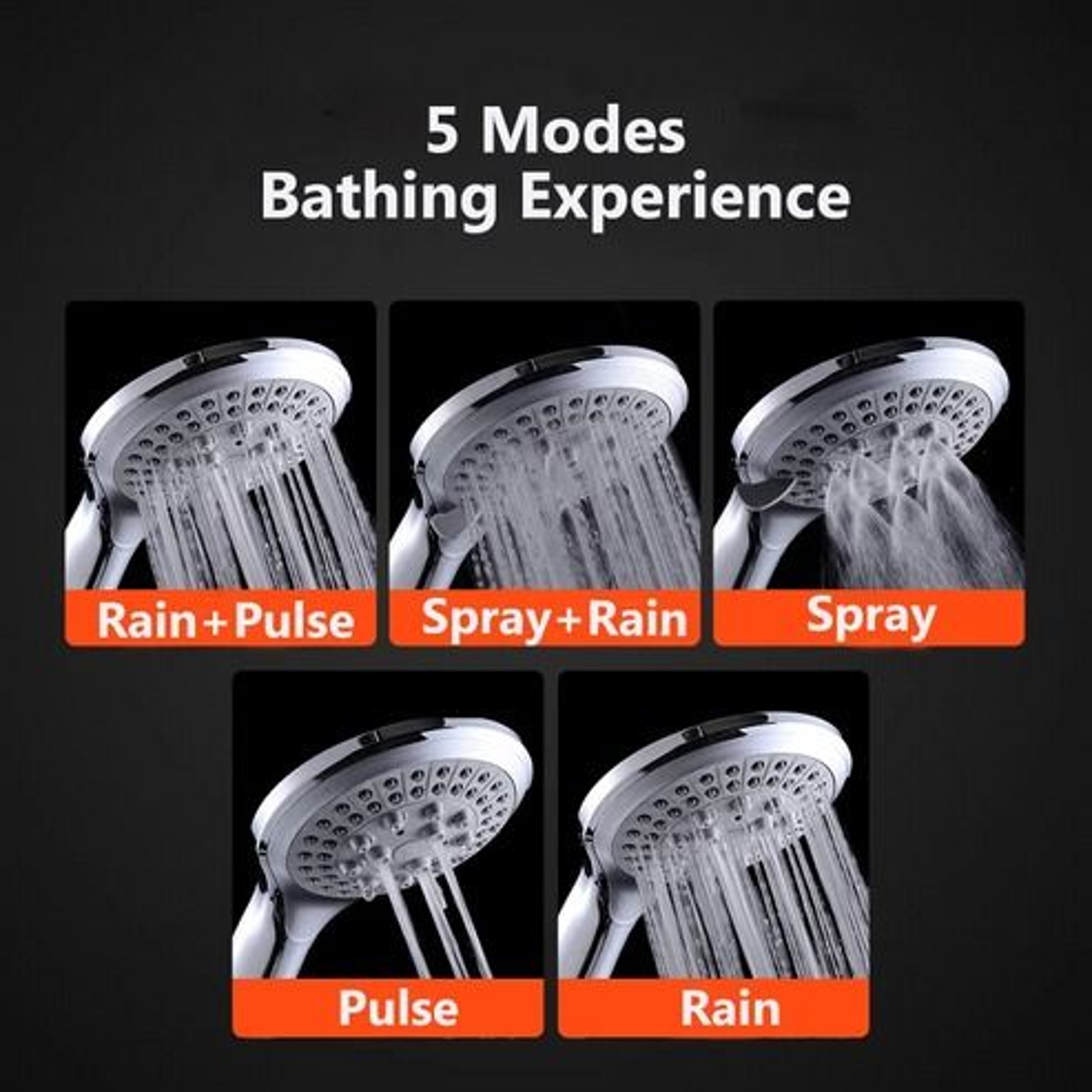 Handheld High Pressure Shower Head Hose SelfCleaning Chrome Finish Upgrade Your Shower Experience 9