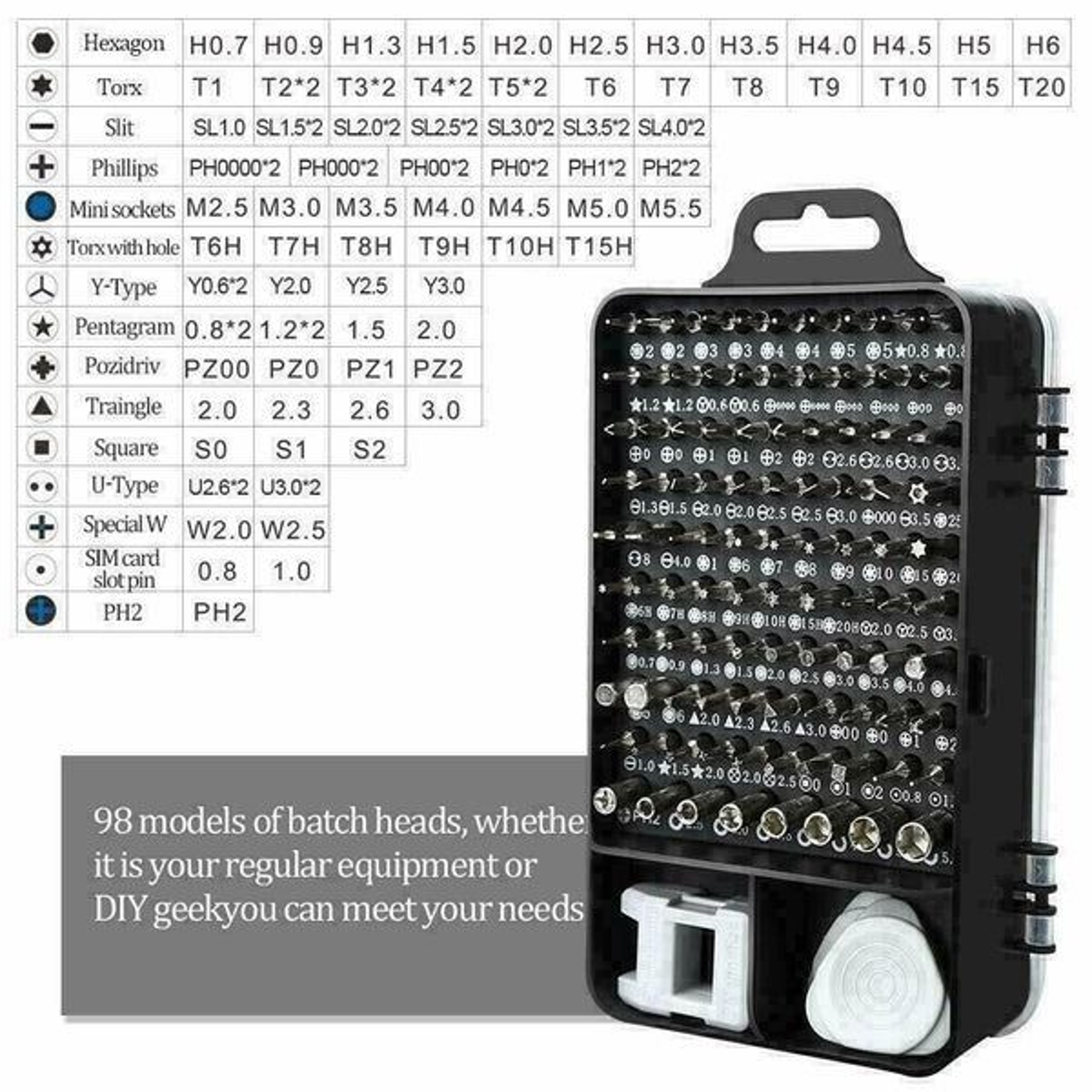 Magnetic Screwdriver Bit Set For IPhone Macbook Watch Repair Tool Kit Set 1