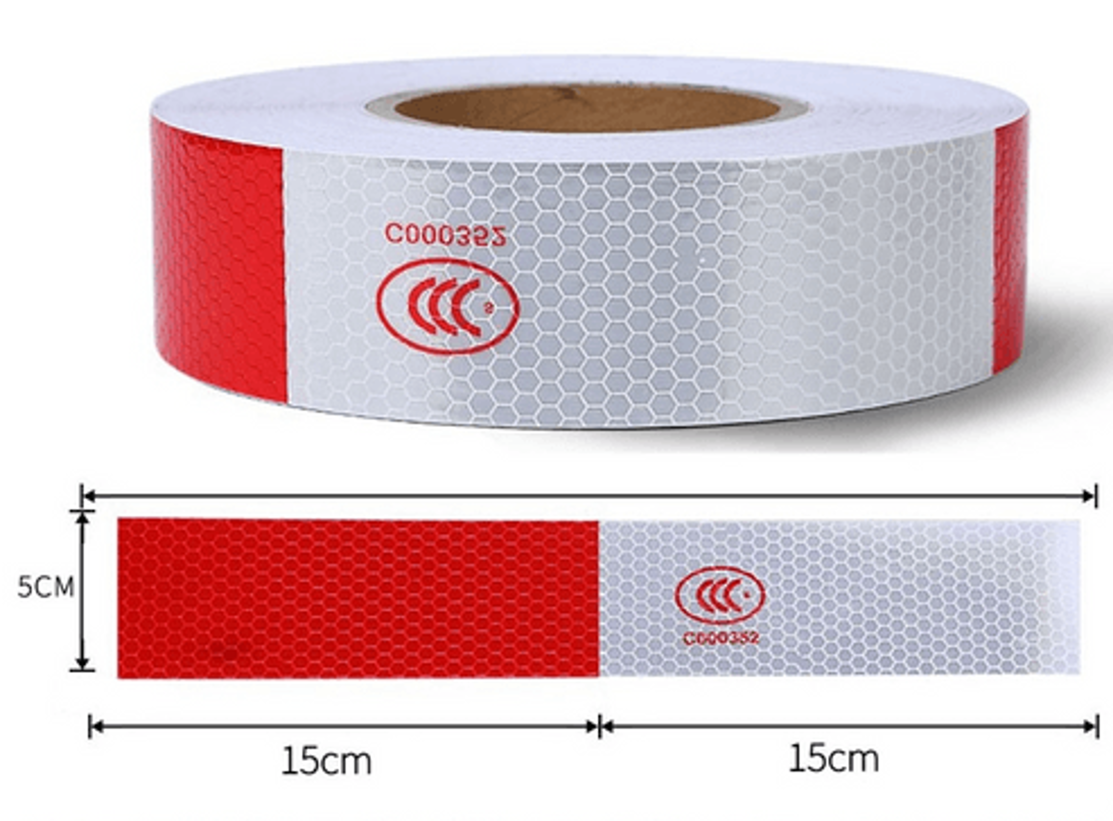 Reflective Safety Tape For Trailers Trucks Cars Waterproof Conspicuity Tape Red White Warning Sign