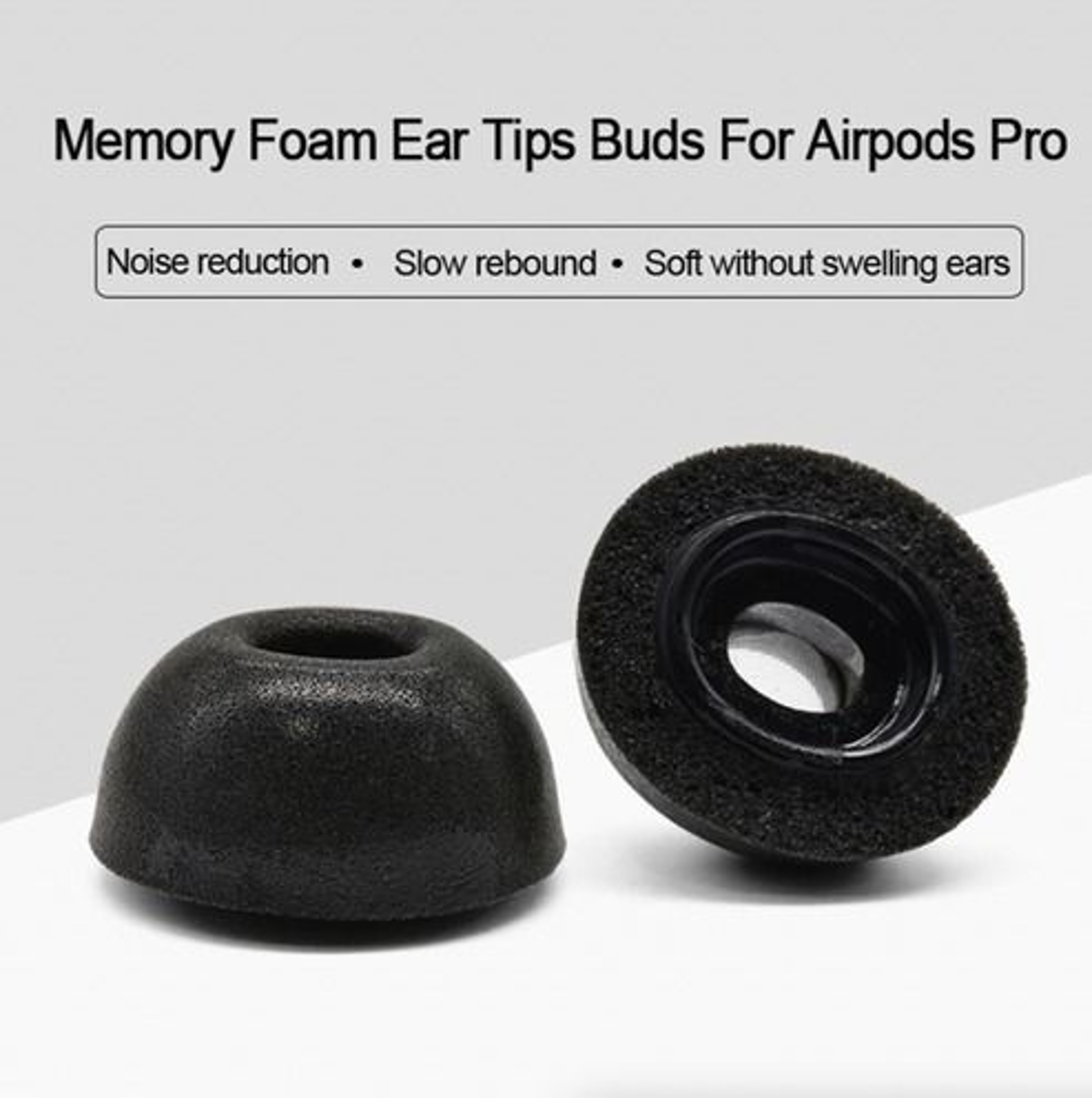 Memory Foam Replacement Ear Tips For Apple Airpods Pro Comfortable Fit Noise Reduction 9