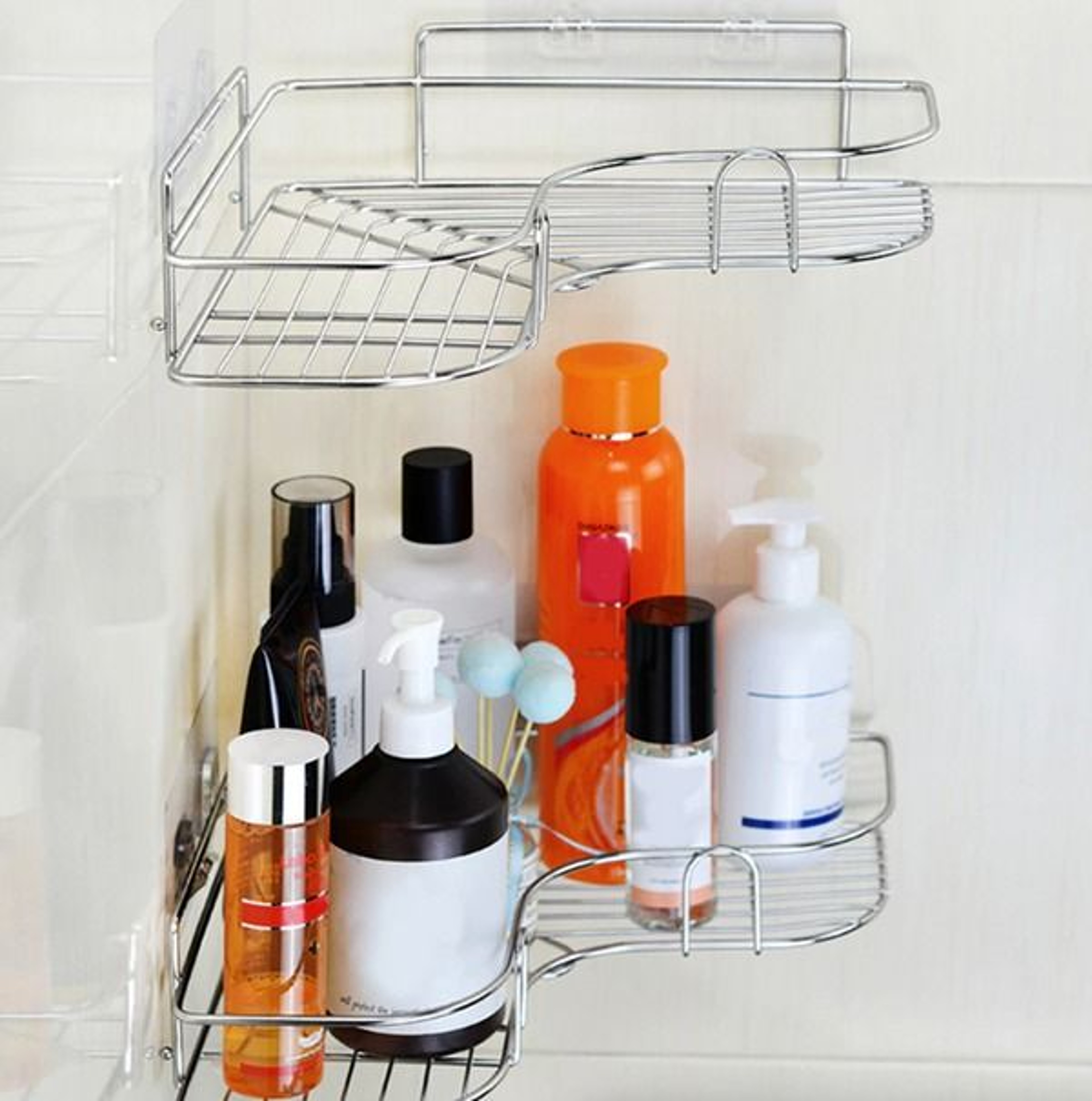 Bathroom Corner Shower Caddy Shelf Organizer Triangular Rack For Bath Storage Stylish Bathroom Stor 7