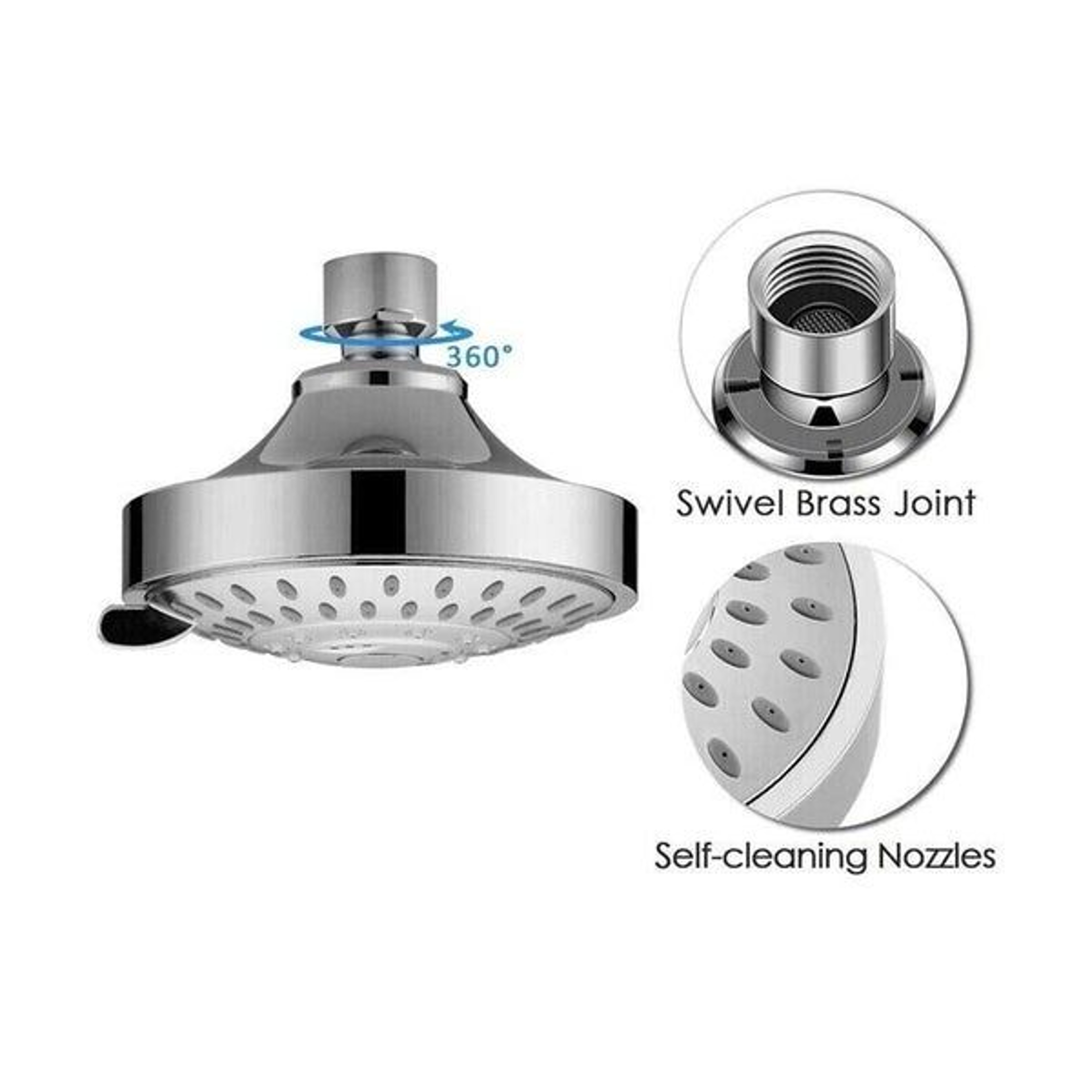 Adjustable Showerhead High Pressure Handheld Spray Top Spray Bath Shower Heads Handheld 5