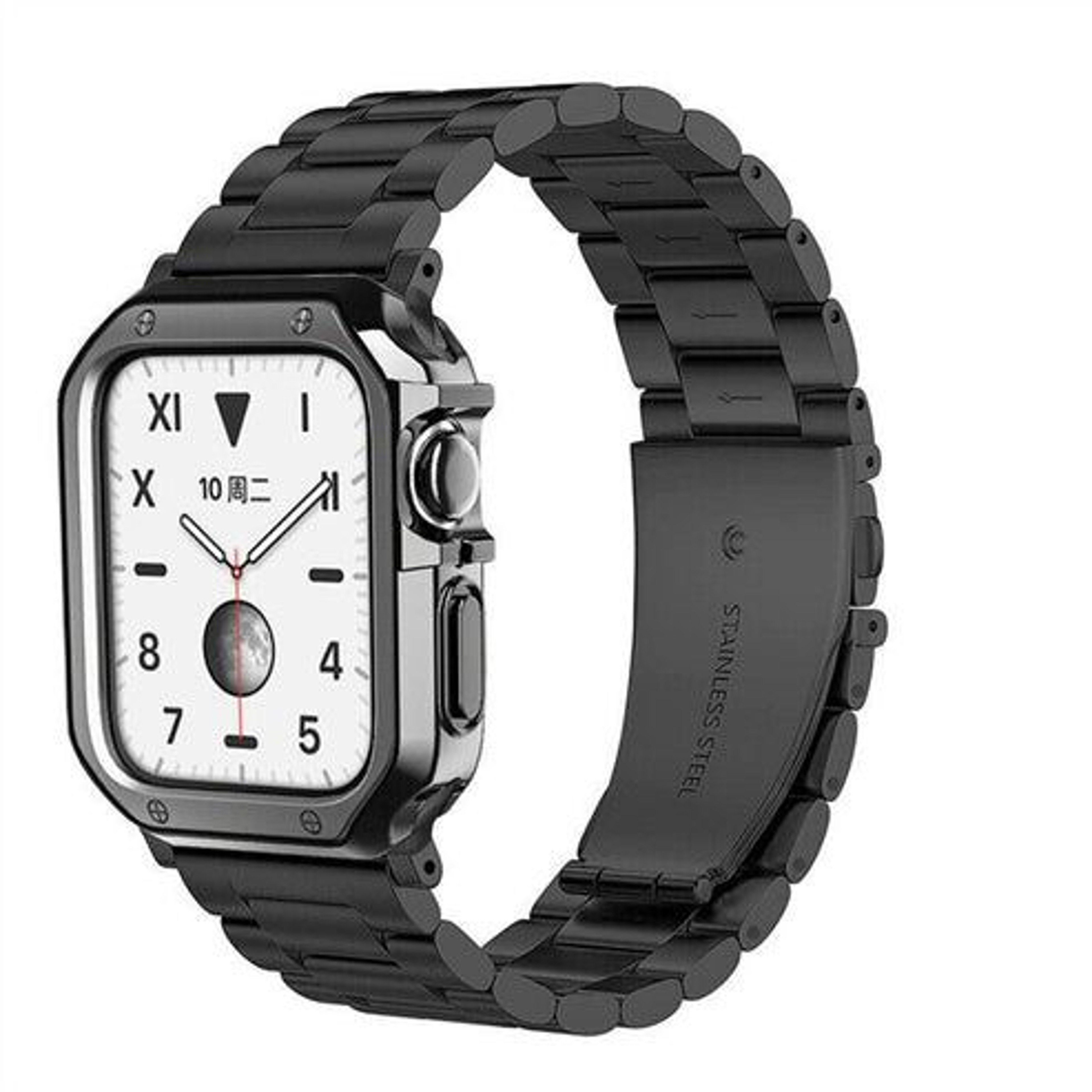 Watch Stainless Steel IWatch Band With Protective TPU Case 9