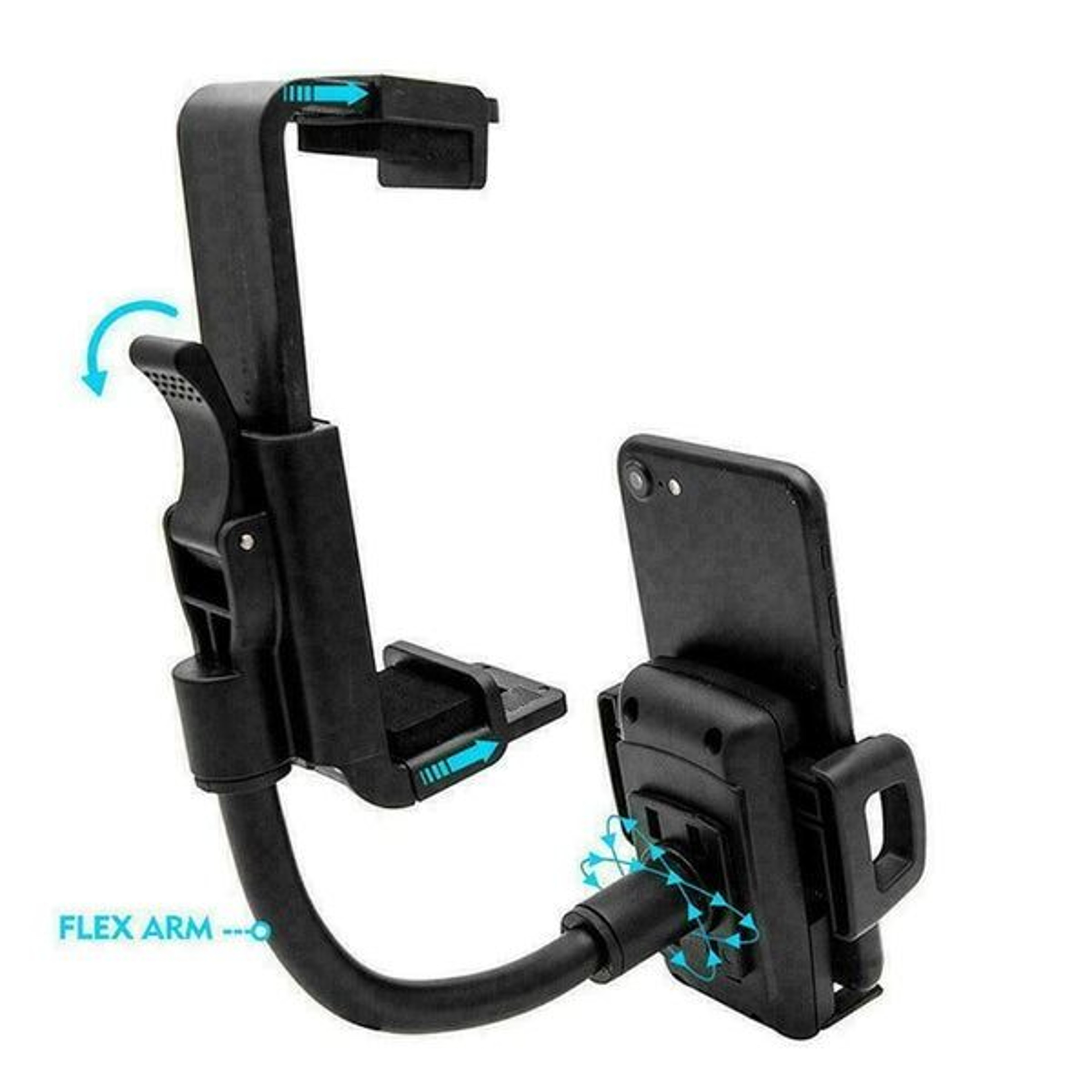 Universal 360 Rearview Mirror Mount Stand Holder Cradle Hands Free Cell Phone GPS Car Mount 6