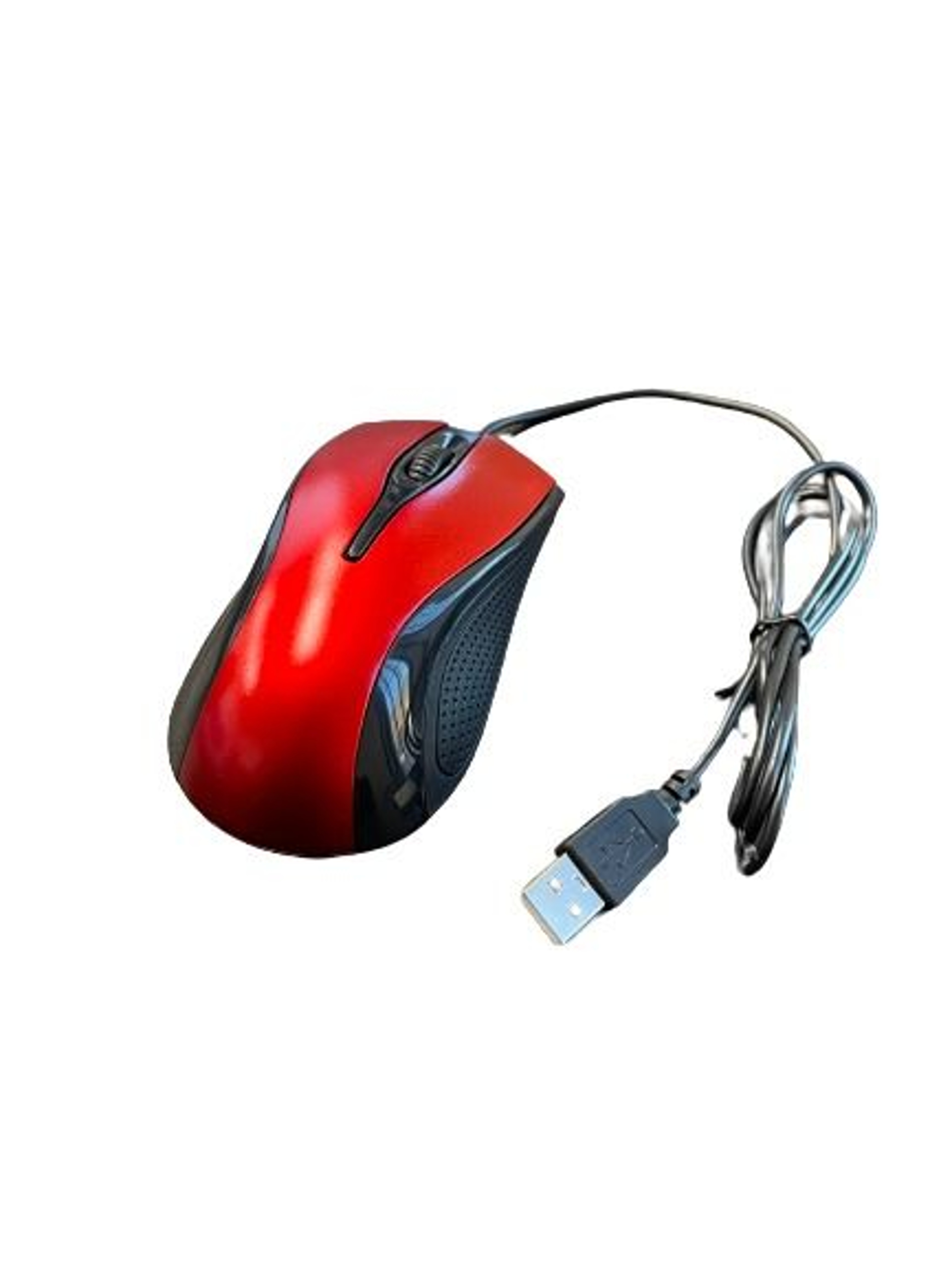 Silent USB Optical Wired Scroll Wheel Mouse For PC Laptop Notebook Desktop Ergonomic Red Mice 3