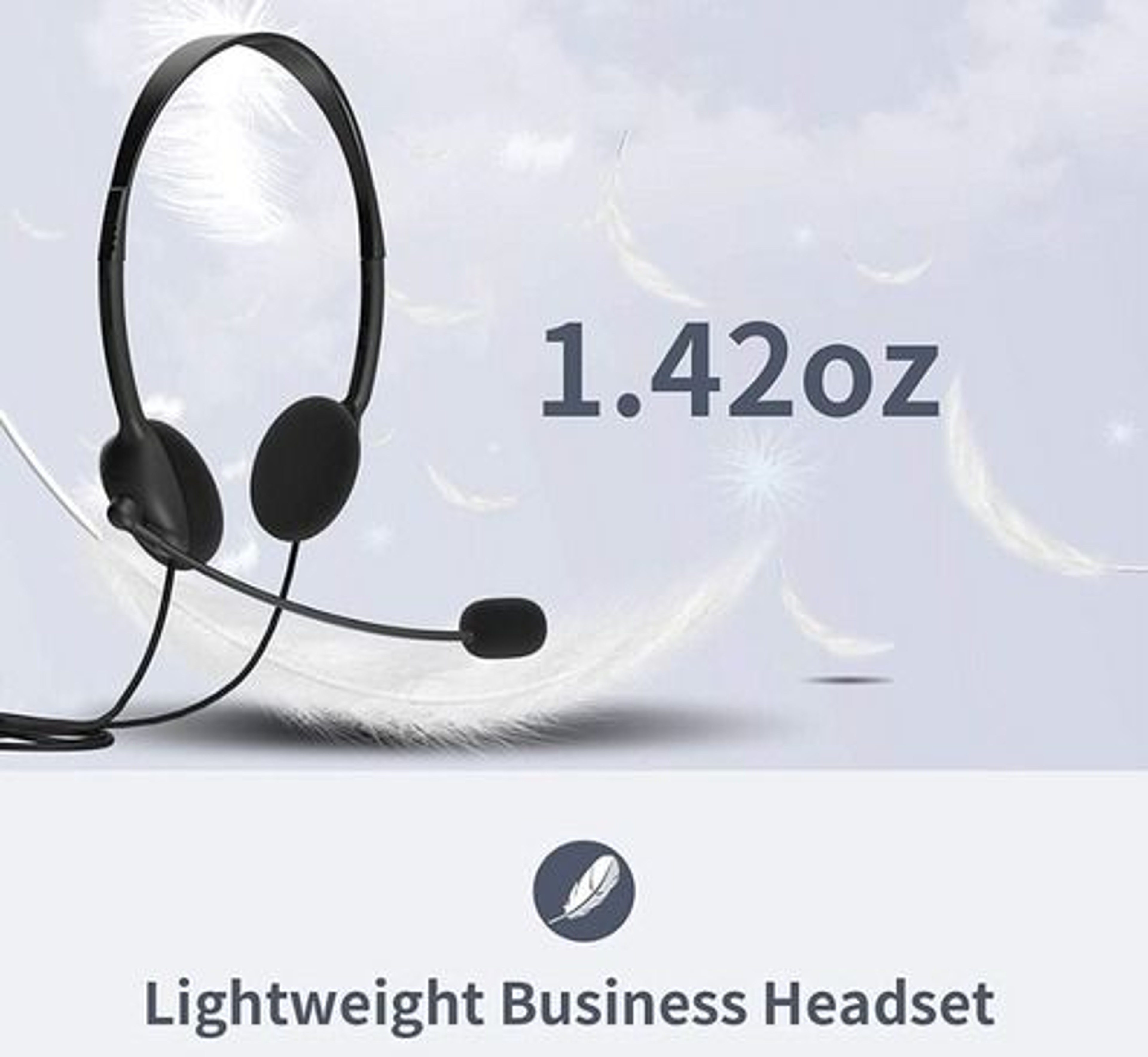 USB Headset Headphone With Microphone Noise Cancelling For PC Computer Call Chat Zoom Meetings Offi 9