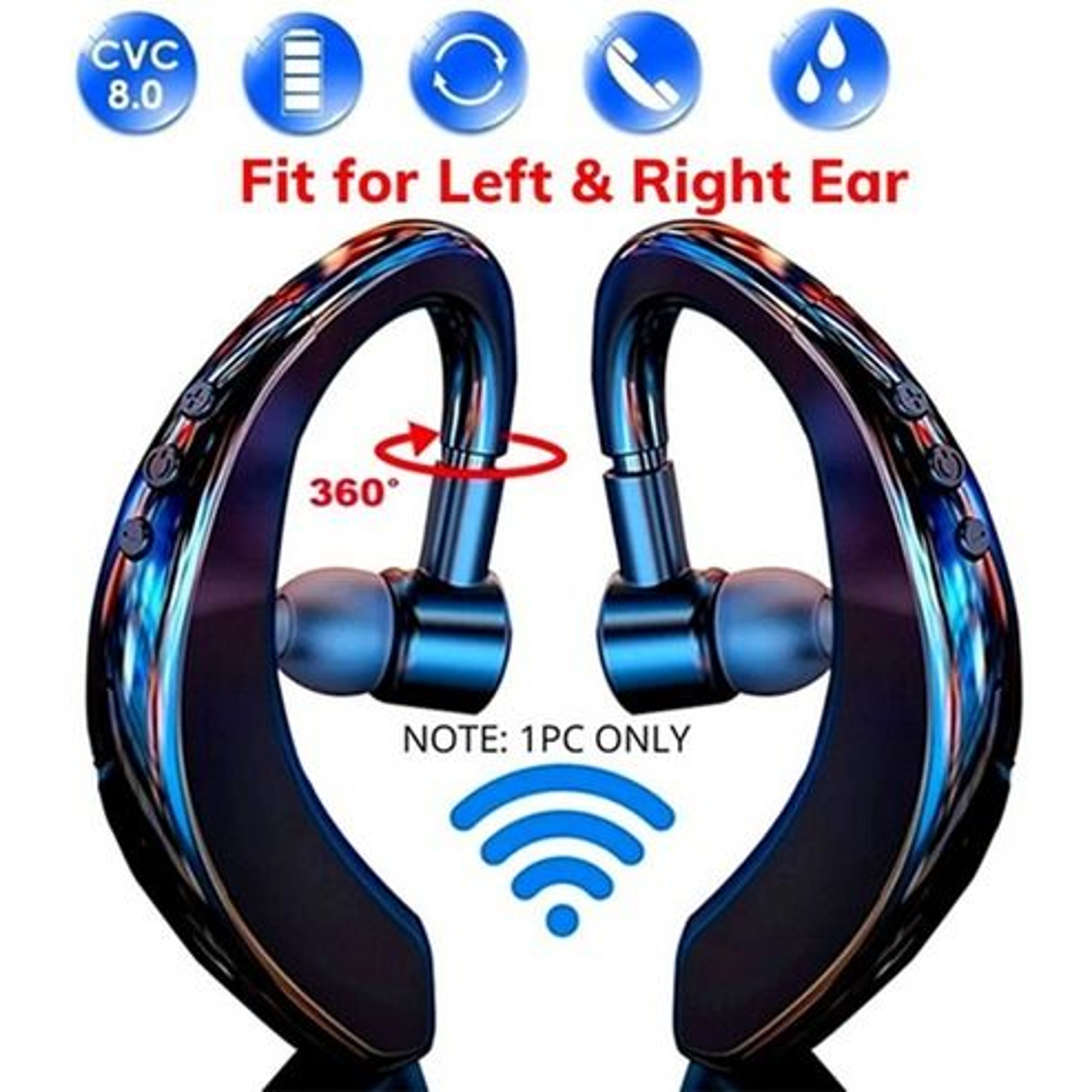 Trucker Earbuds Wireless Bluetooth Headset Noise Cancelling Earpiece For Driving And All Day Use 9