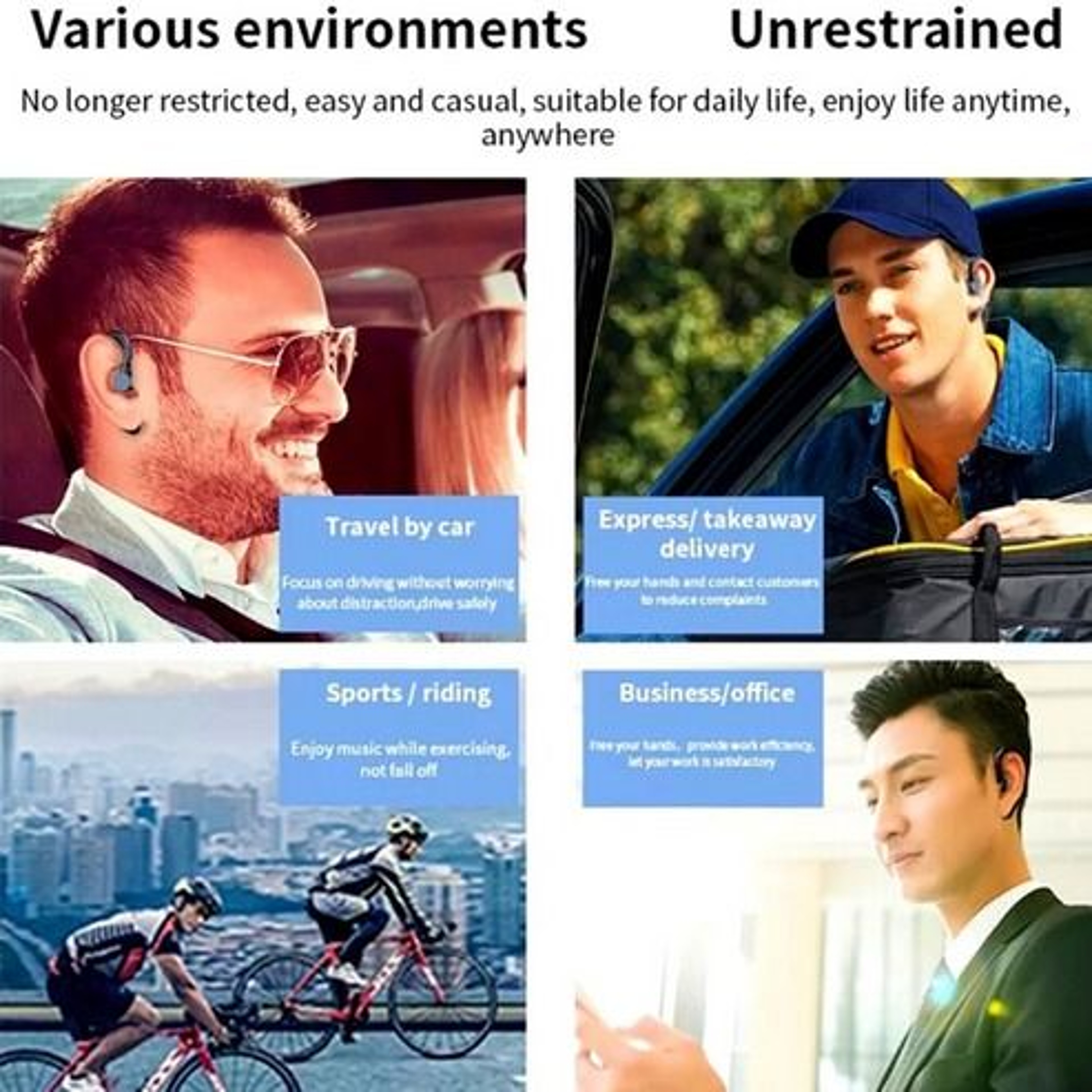 Trucker Earbuds Wireless Bluetooth Headset Noise Cancelling Earpiece For Driving And All Day Use 10