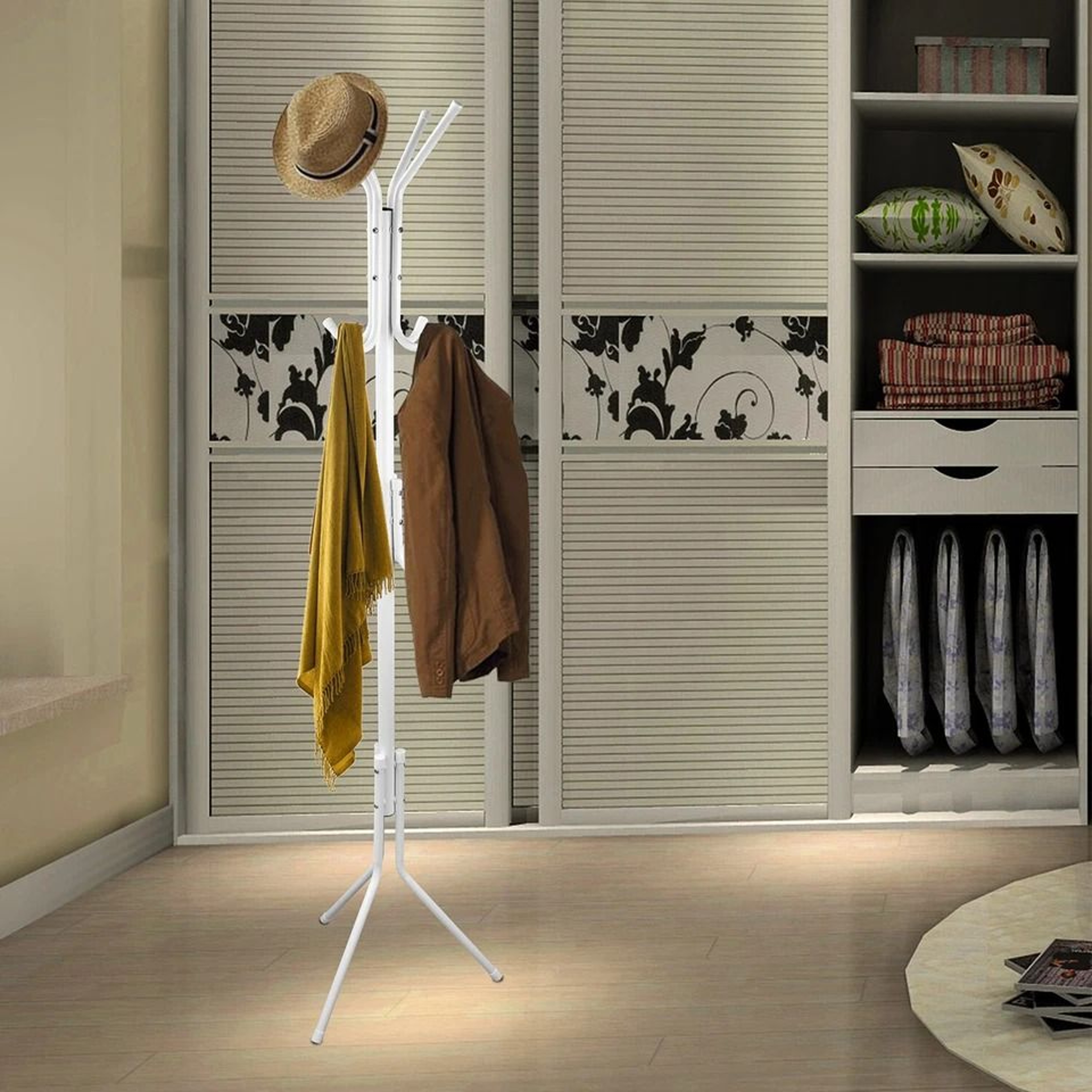 Hooks Coat Rack Hat Stand Tree Umbrella Holder Organizer Clothes Hanger Stylish Home And Office Sto 5