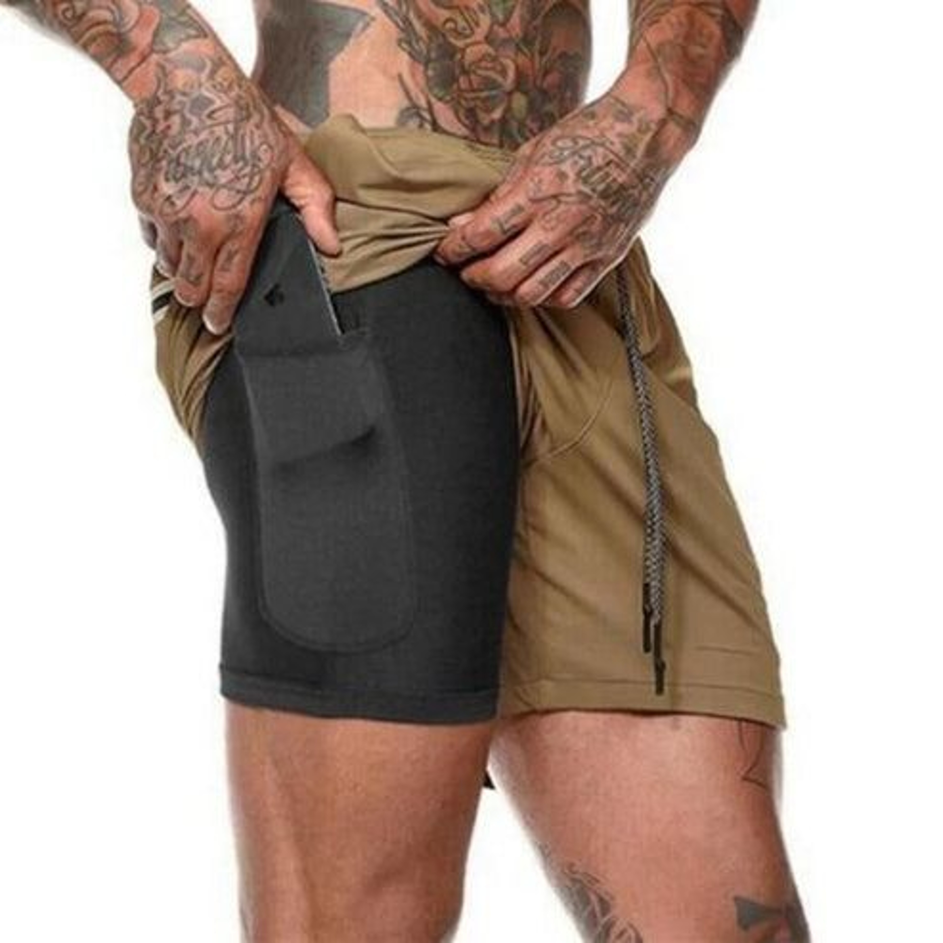 Comfortable Mens Jogging Shorts With Elasticated Waist Gym Workout Shorts Fitness Running Gear 6