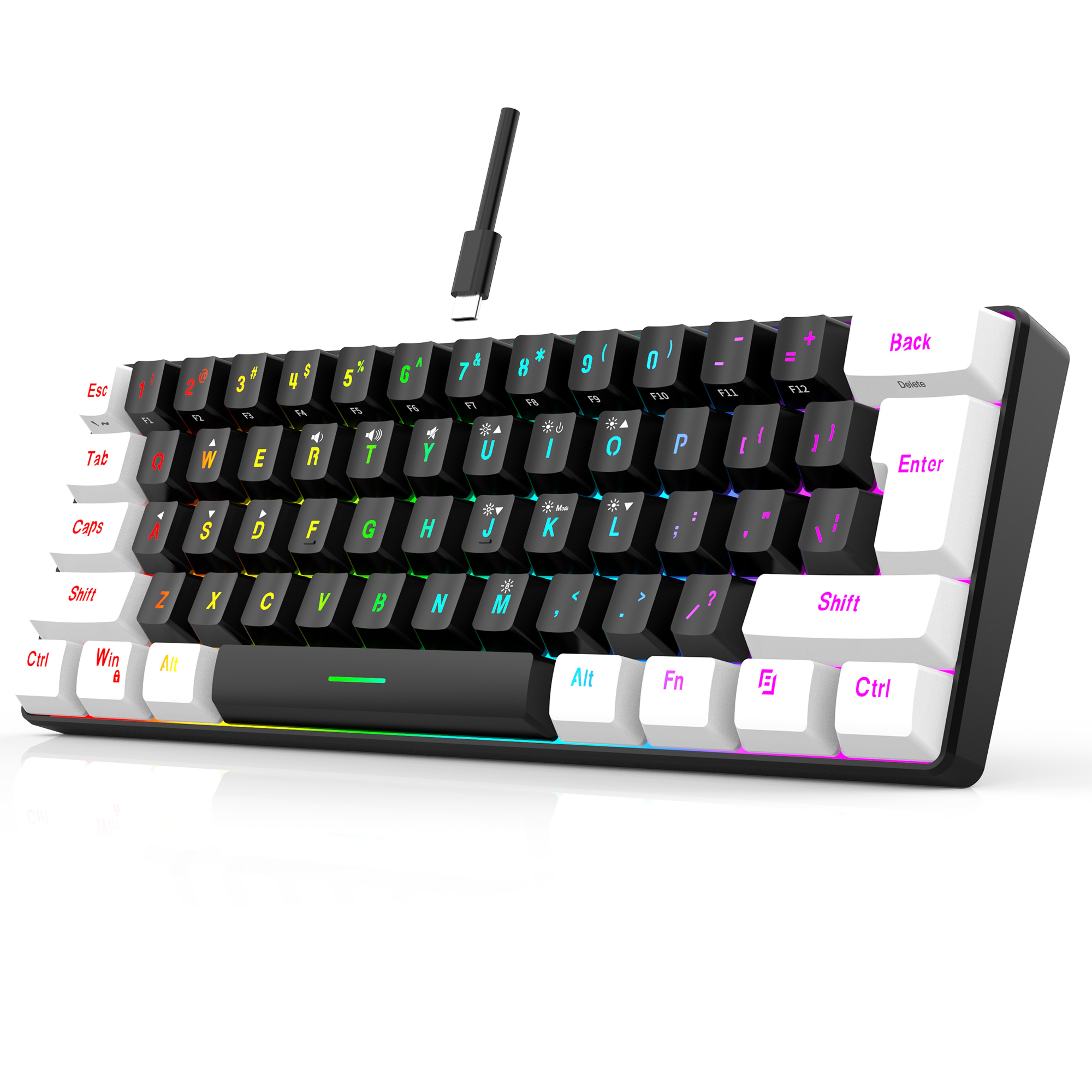 RGB backlit ultra-small wired game keyboard, waterproof portable, computer MAC gaming keyboard – view 7