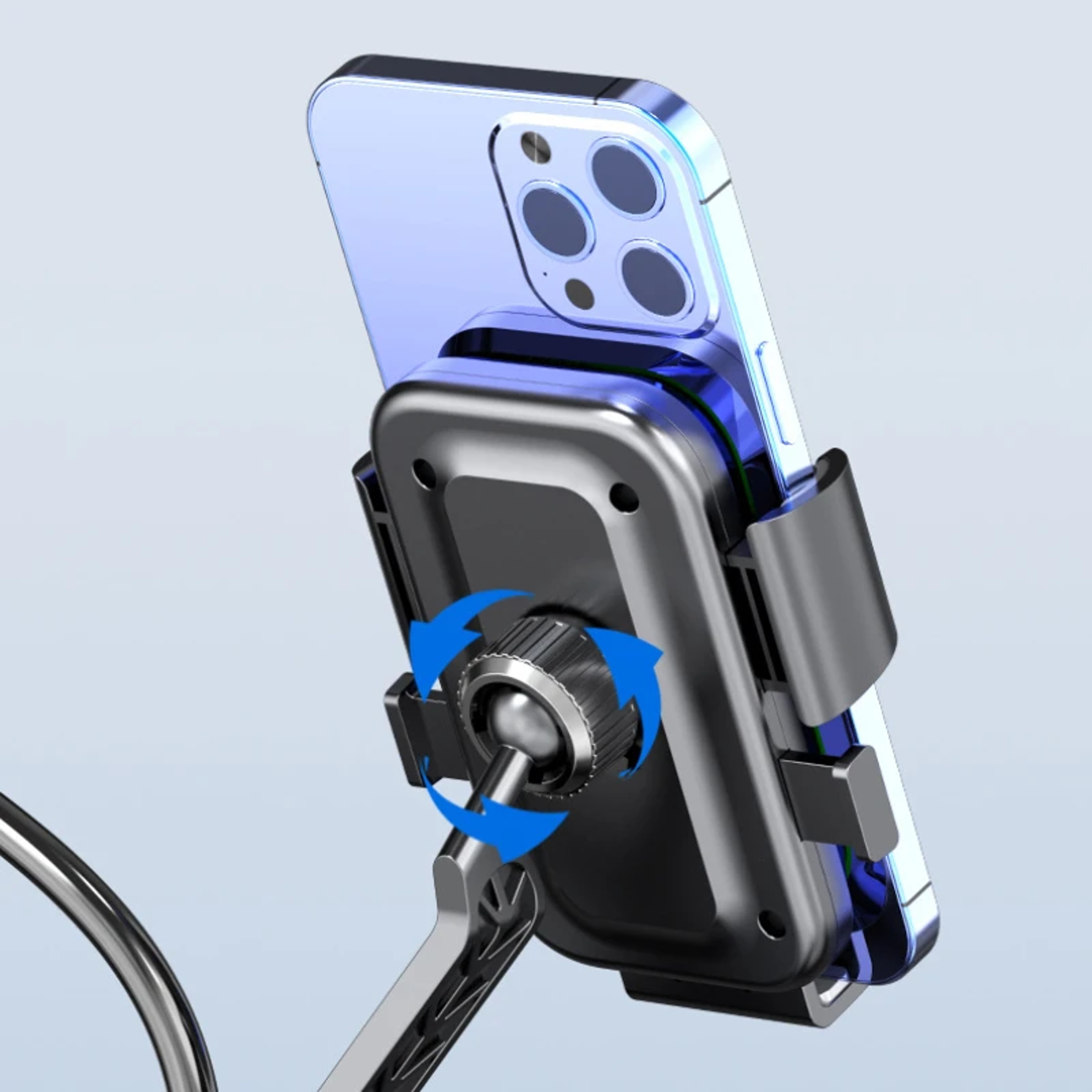 Free Rotation Mobile Phone Holder for Motorcycles Bicycles, Shockproof Navigation Bracket for Riding – view 4