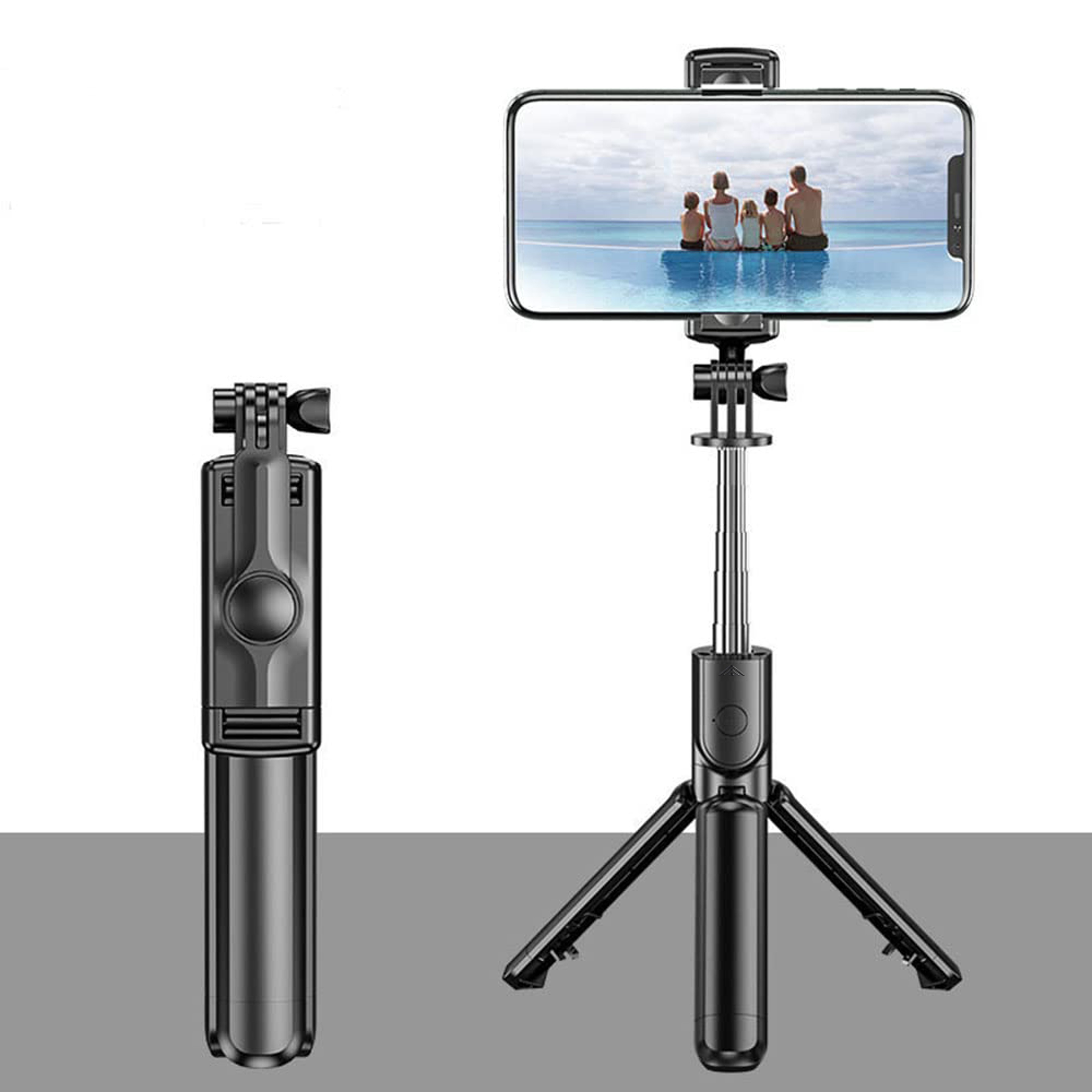 Bluetooth Remote Extendable Tripod, Wireless Selfie Stick Tripod Stand, Mobile Phone Tripod for Smartphone – view 7