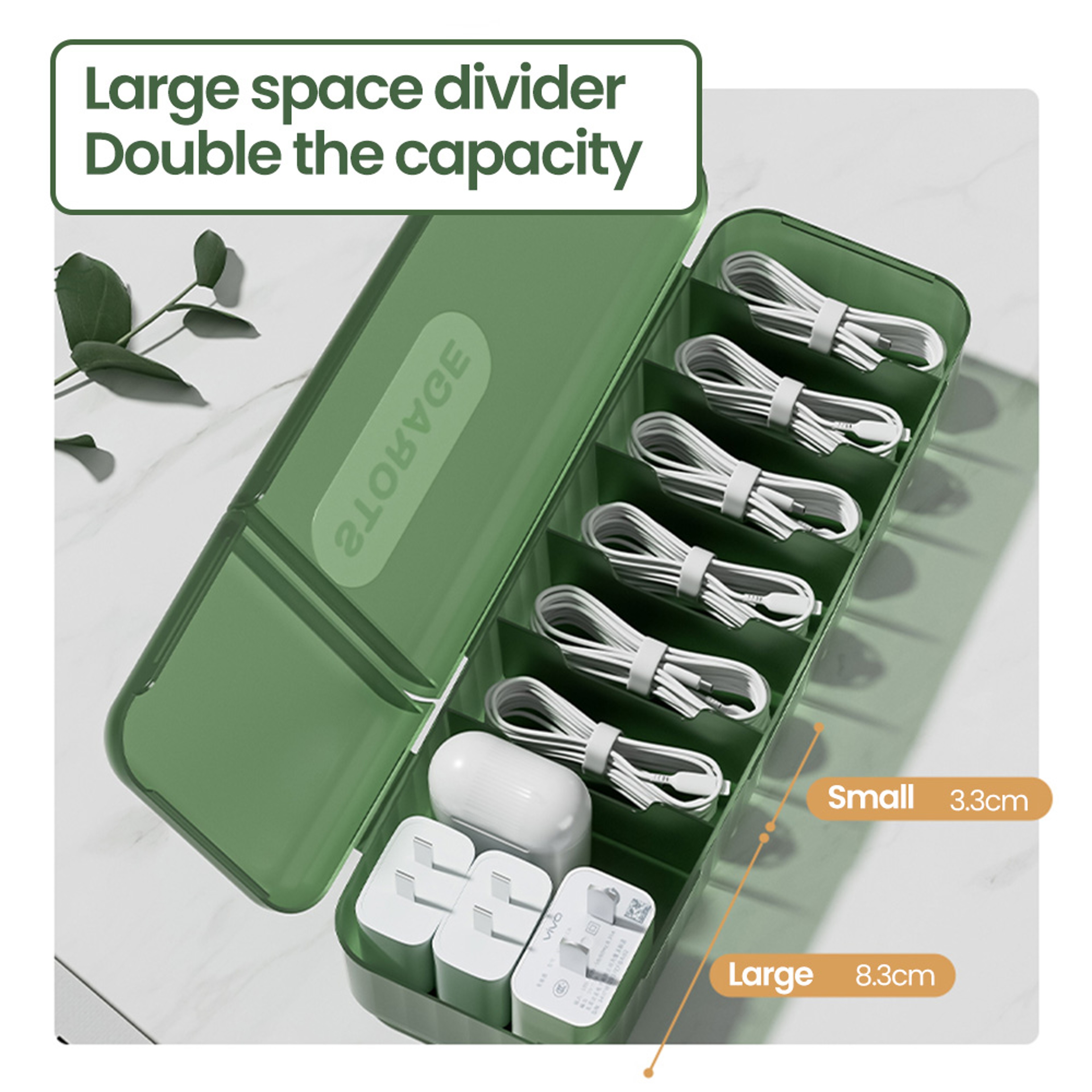 TravelReady Cable Organizer Box With Compartments For Chargers Cords  Tech Accessories 1