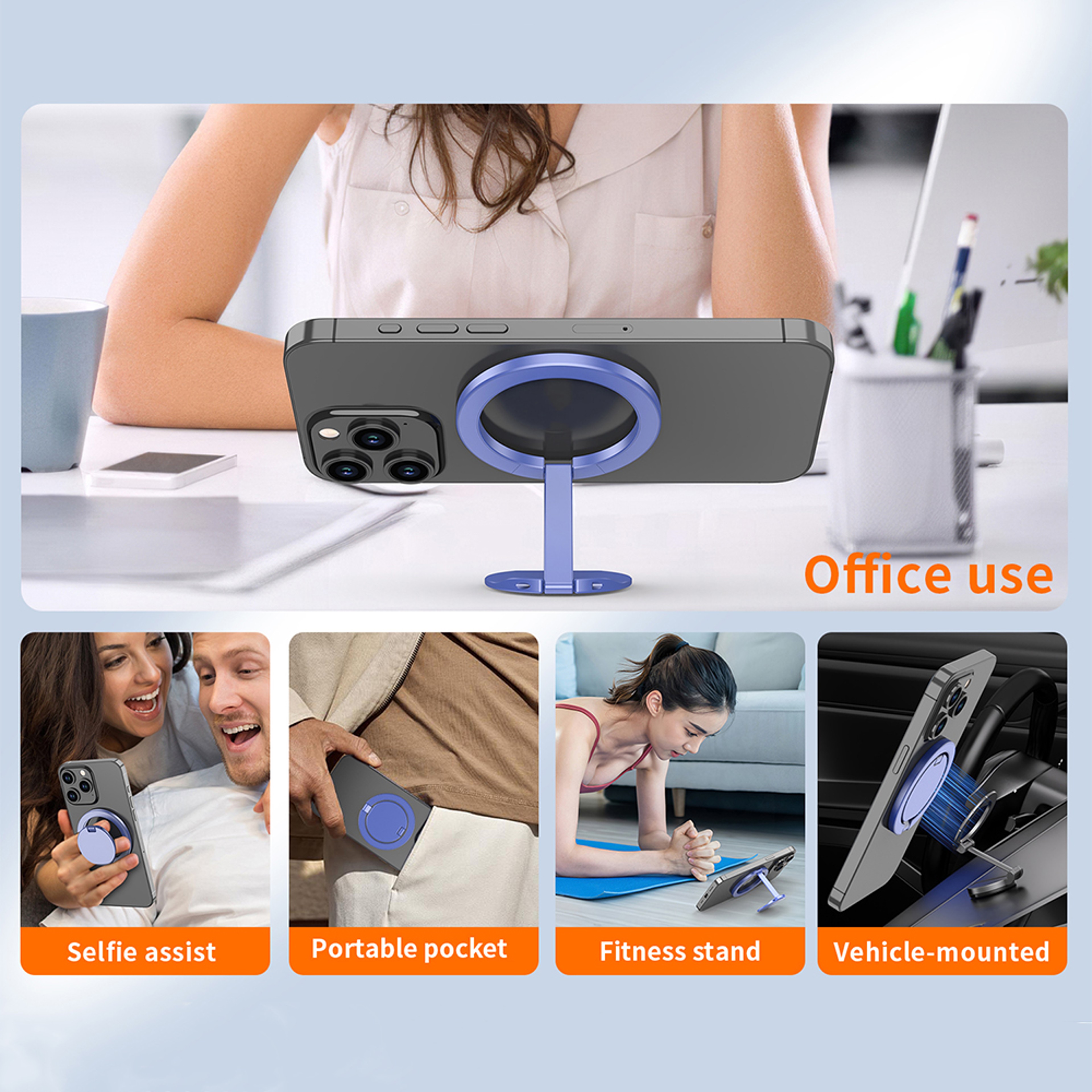 MagGrip Flex Stand Magnetic Phone & Tablet Holder with Double-Sided Silicone Suction – view 3
