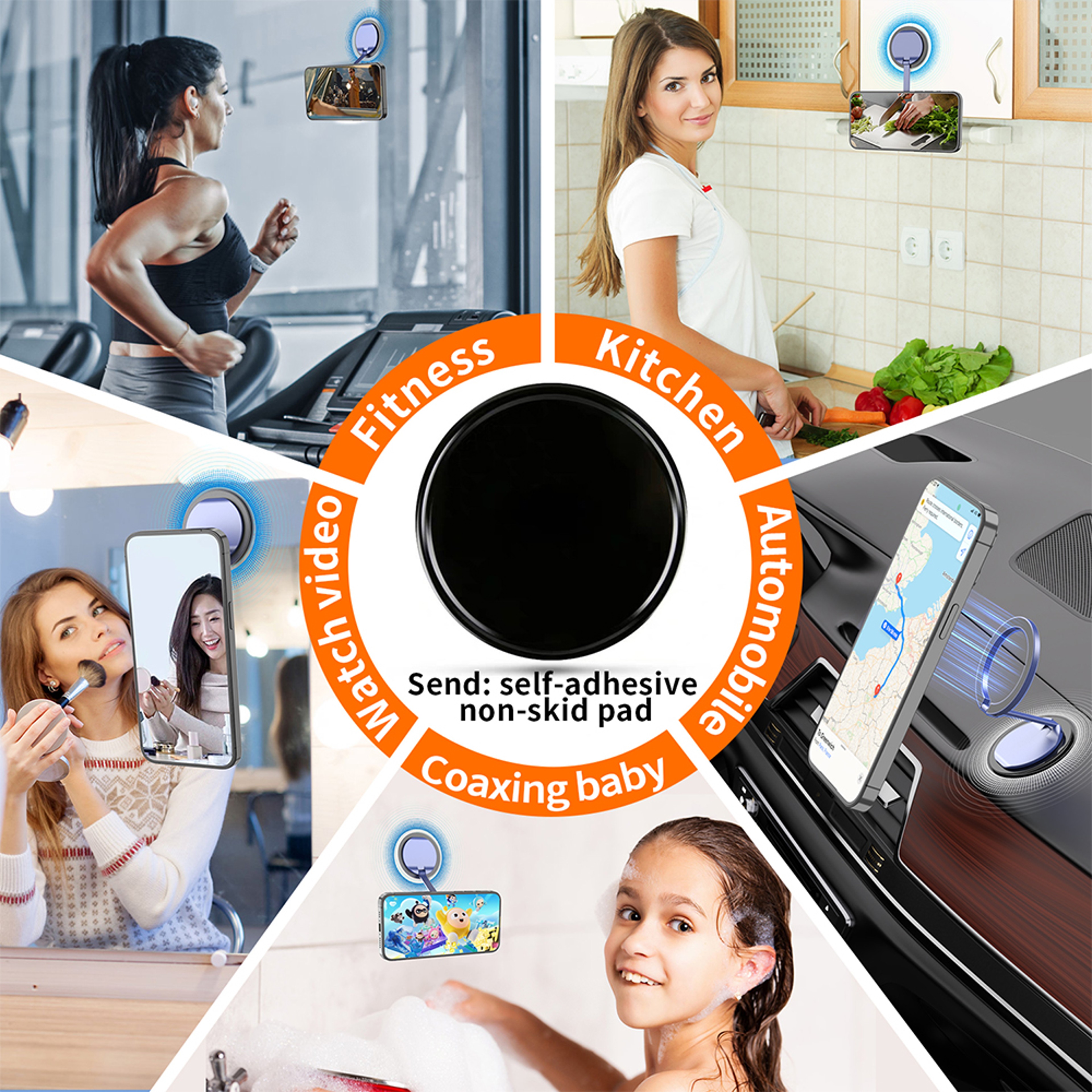 MagGrip Flex Stand Magnetic Phone & Tablet Holder with Double-Sided Silicone Suction – view 4