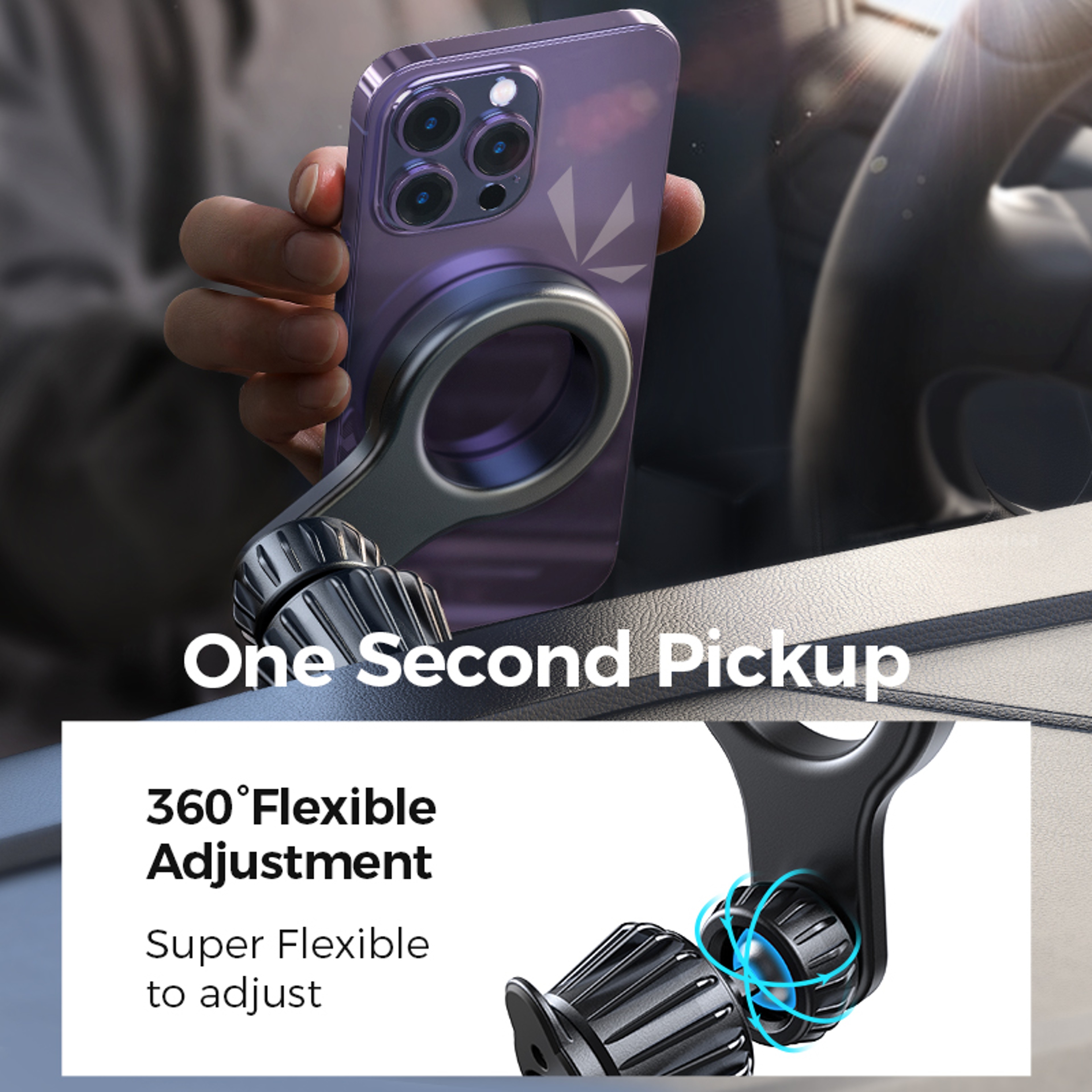 MagSafe Air Vent Phone Mount With Magnets  Rotation Car Holder 2