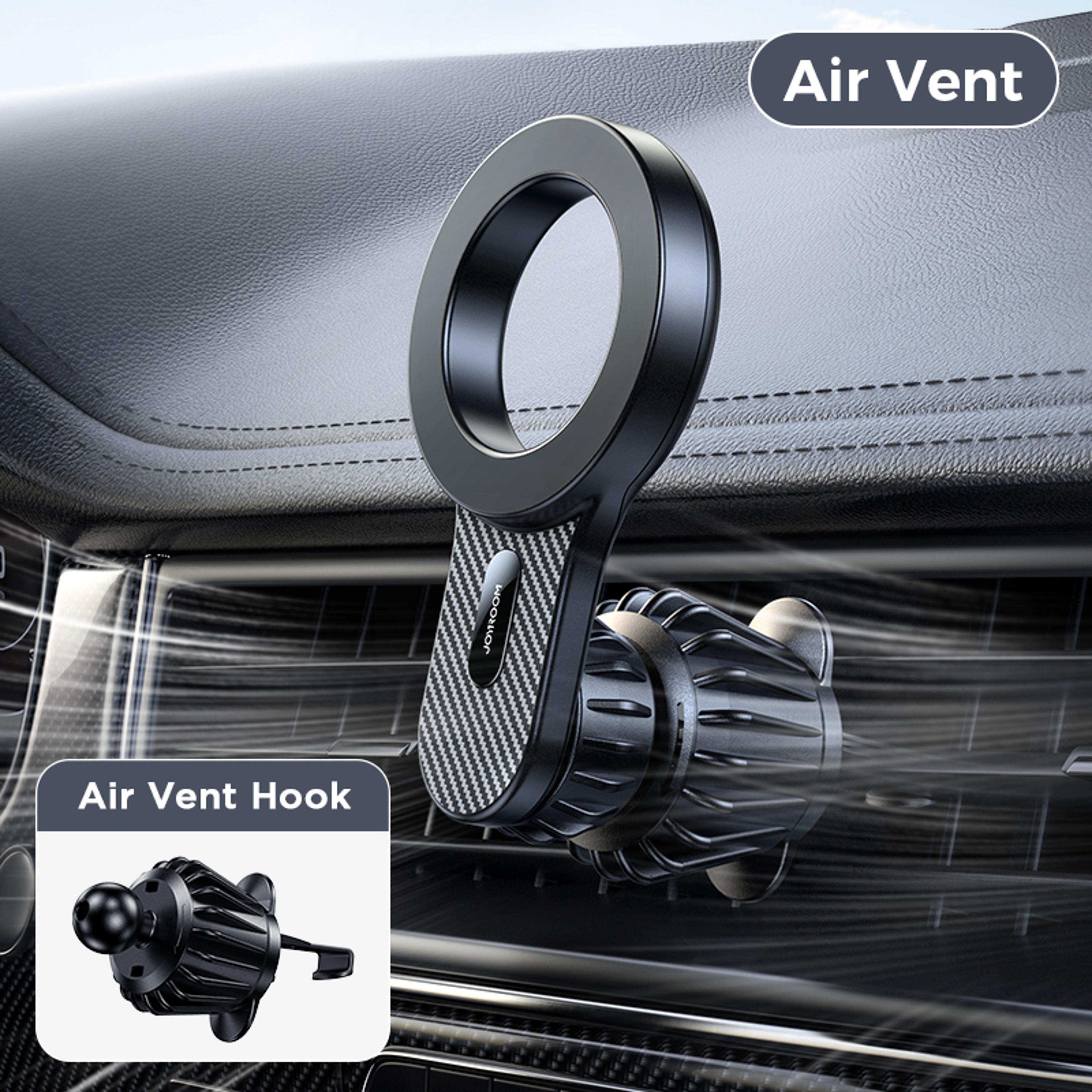 MagSafe Air Vent Phone Mount With Magnets  Rotation Car Holder 6