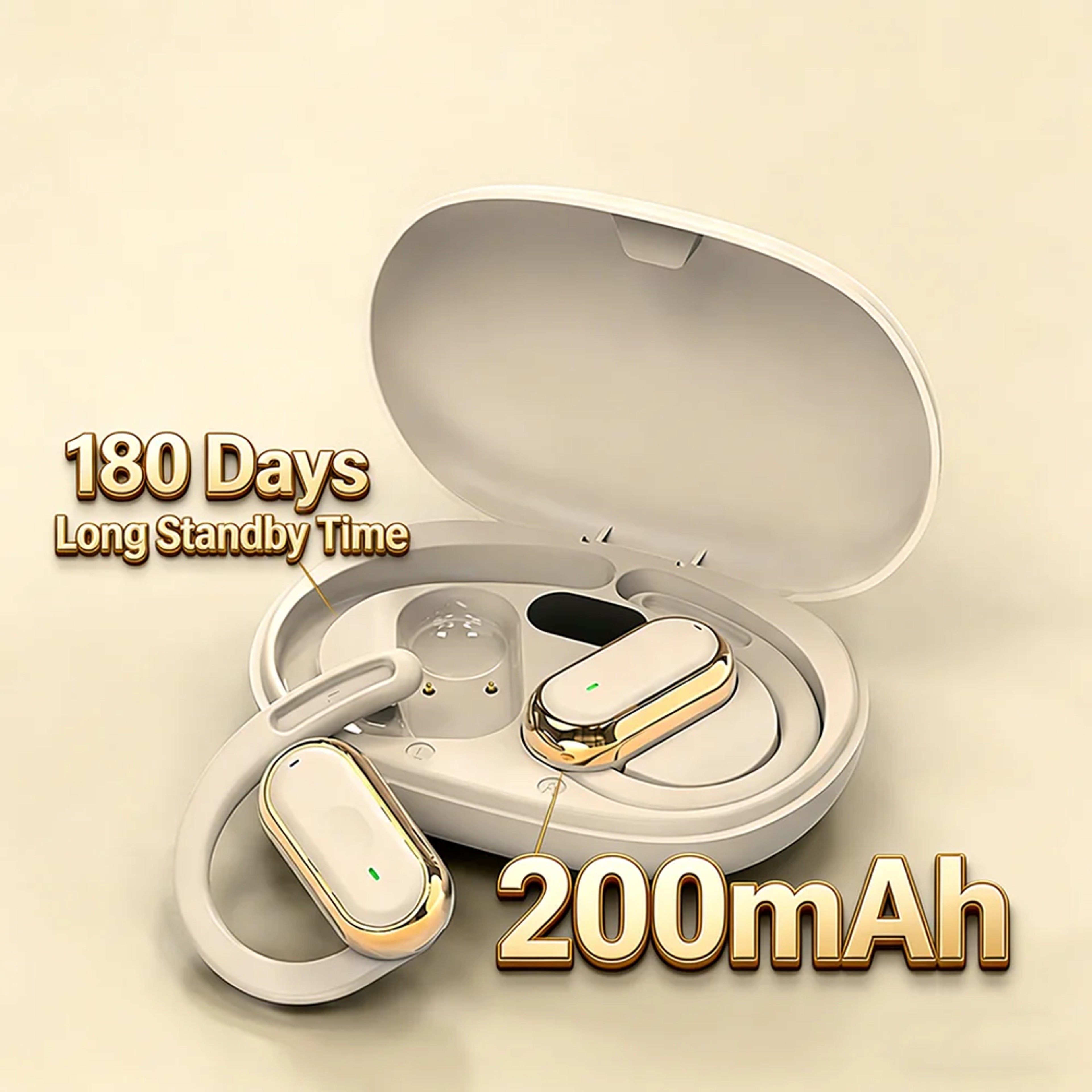 Open Ear Bluetooth Sports Earbuds With Ear Hooks  Water Proof Design 2