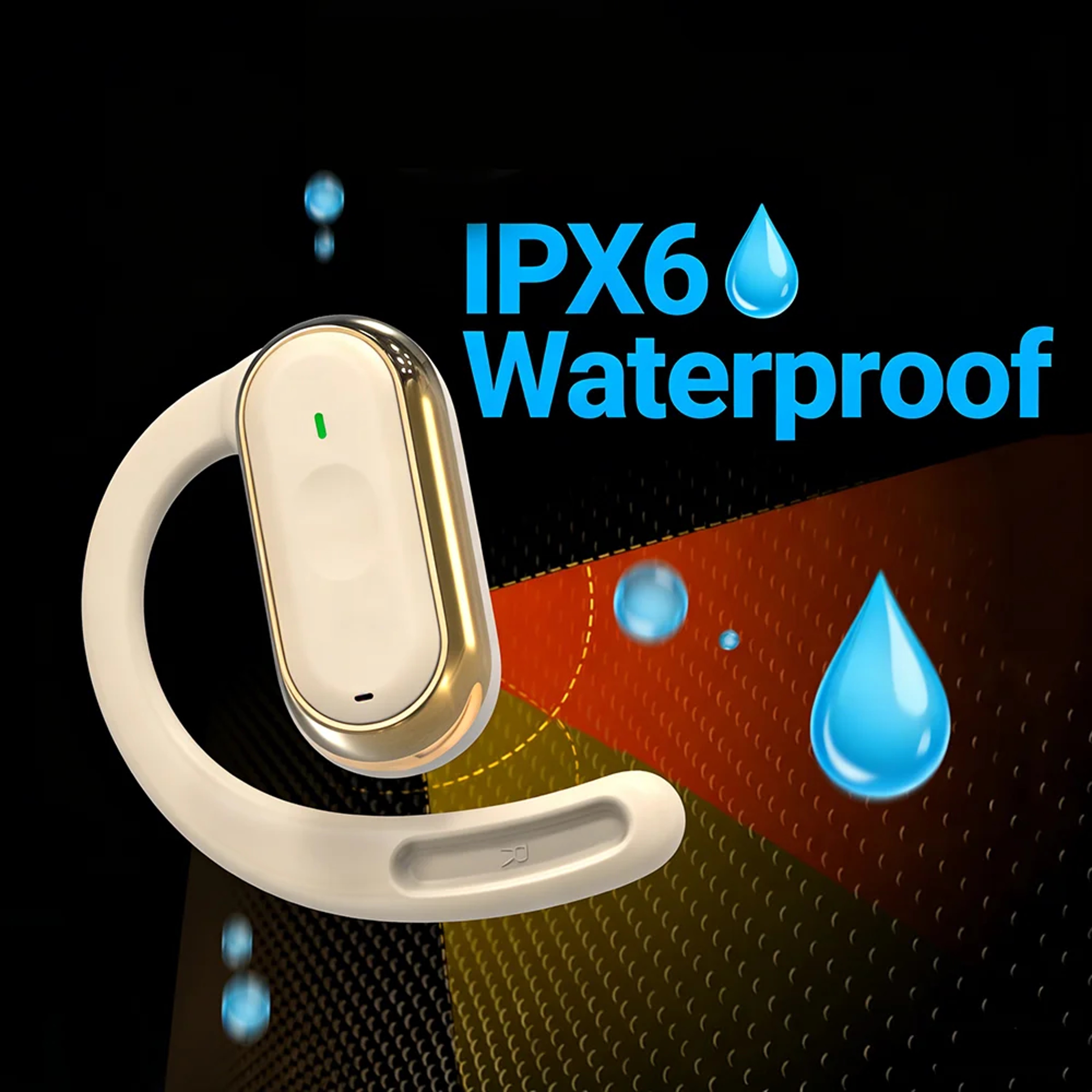 Open Ear Bluetooth Sports Earbuds With Ear Hooks  Water Proof Design 4