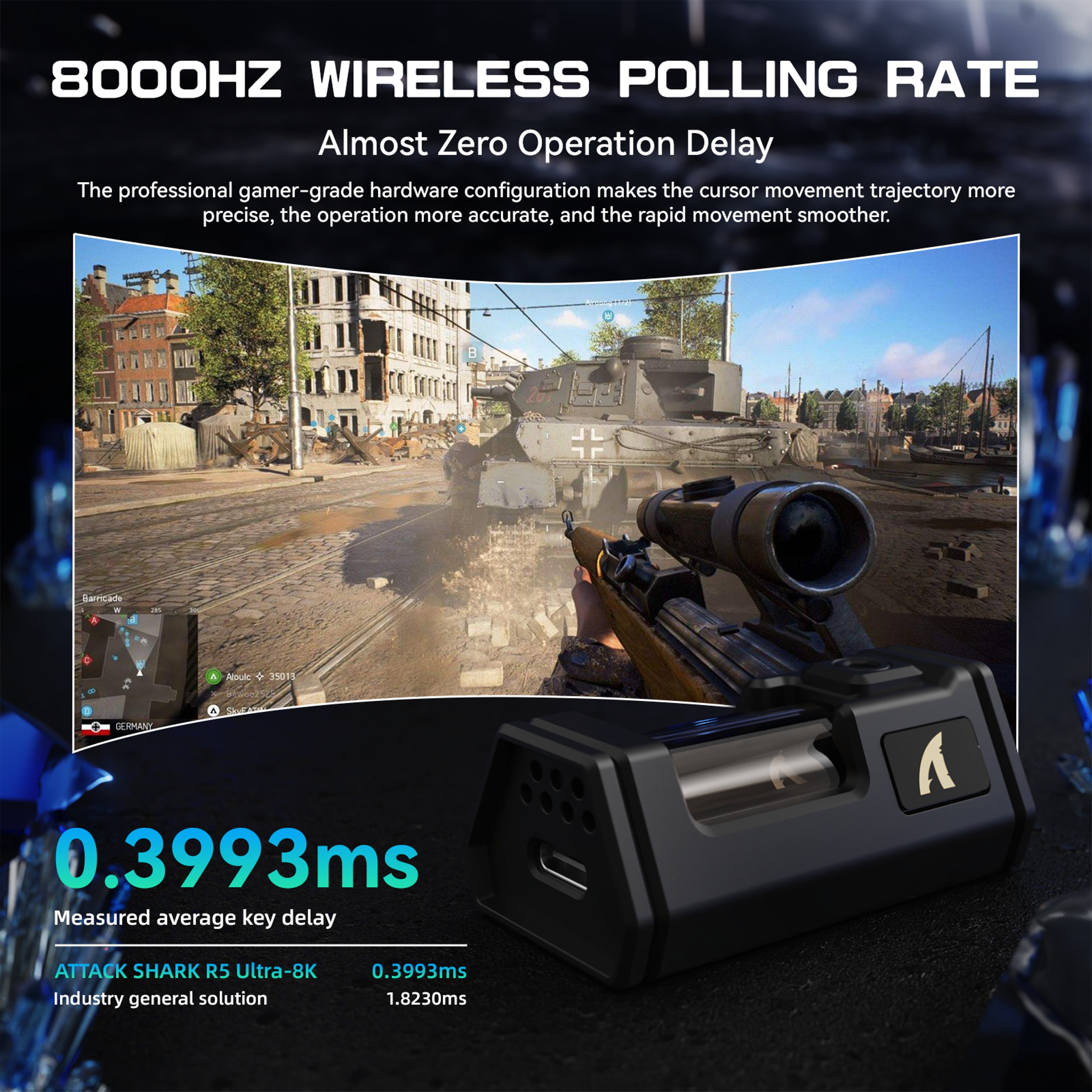 Ultra Light Wireless Gaming Mouse DPI Carbon Fiber Precision Performance 1