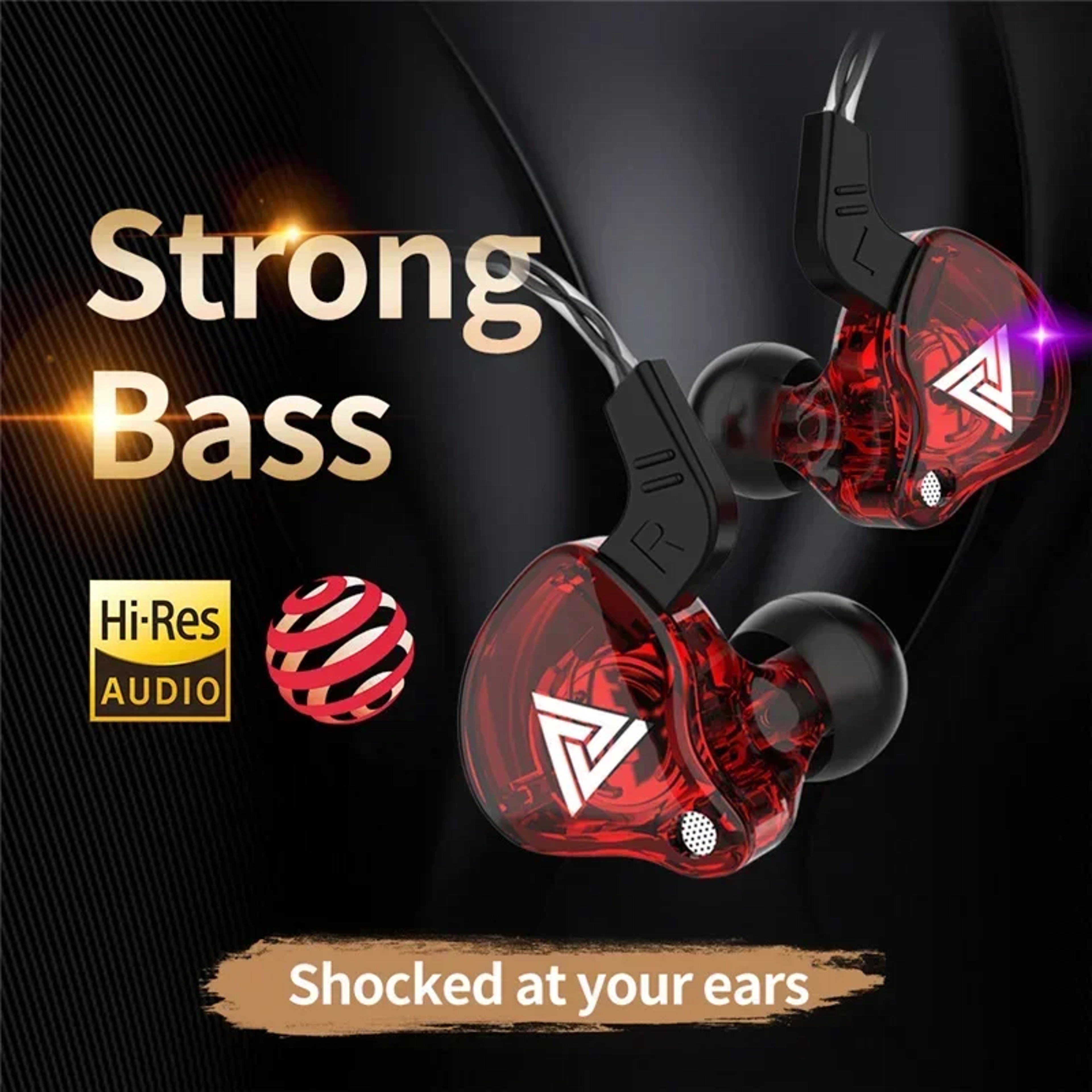 HiFi Bass Wired Earbuds With Microphone In Ear Sport Headphones 6