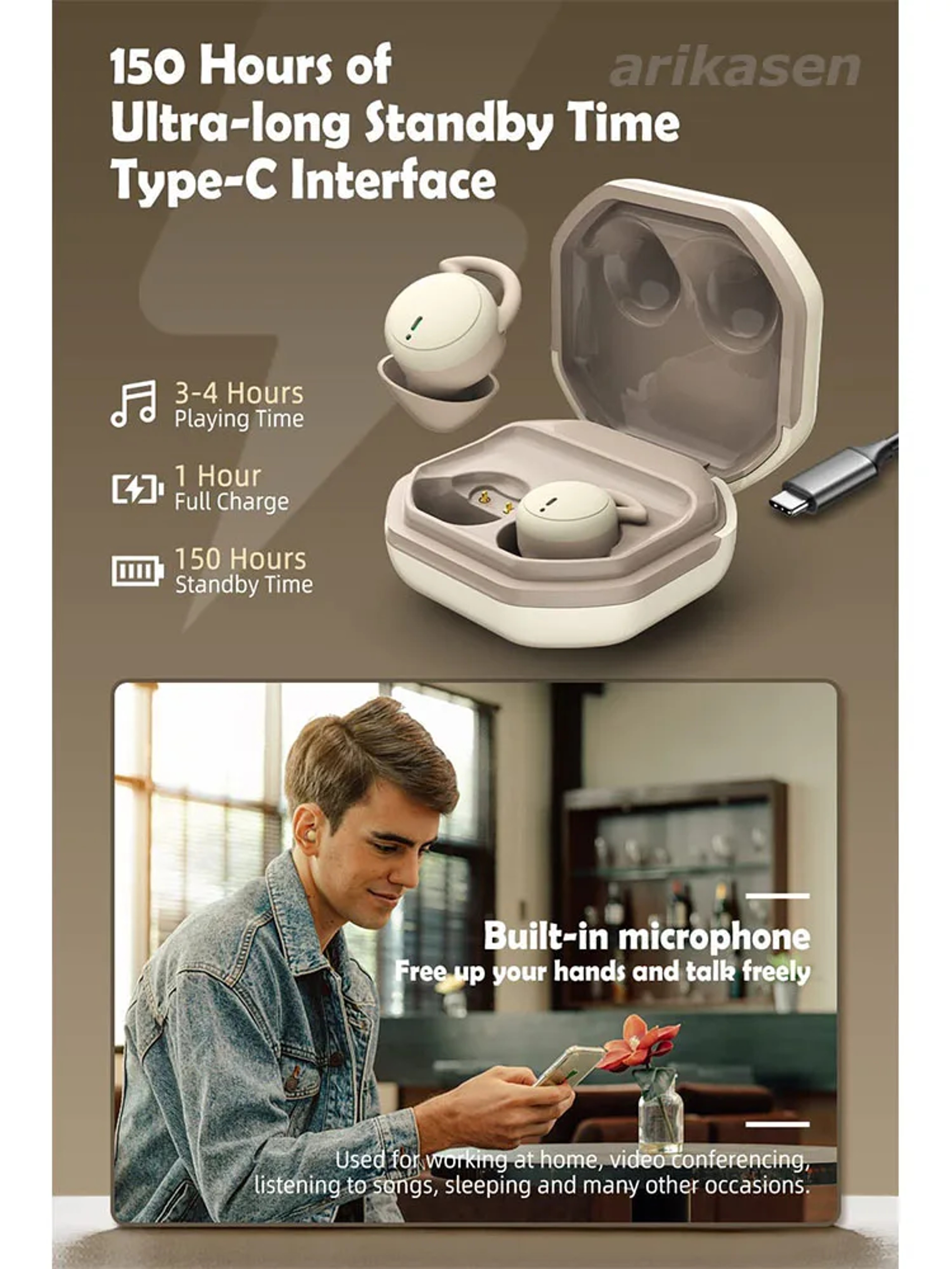 Sleep Earbuds Invisible Bluetooth Headphones For Small Ears 4