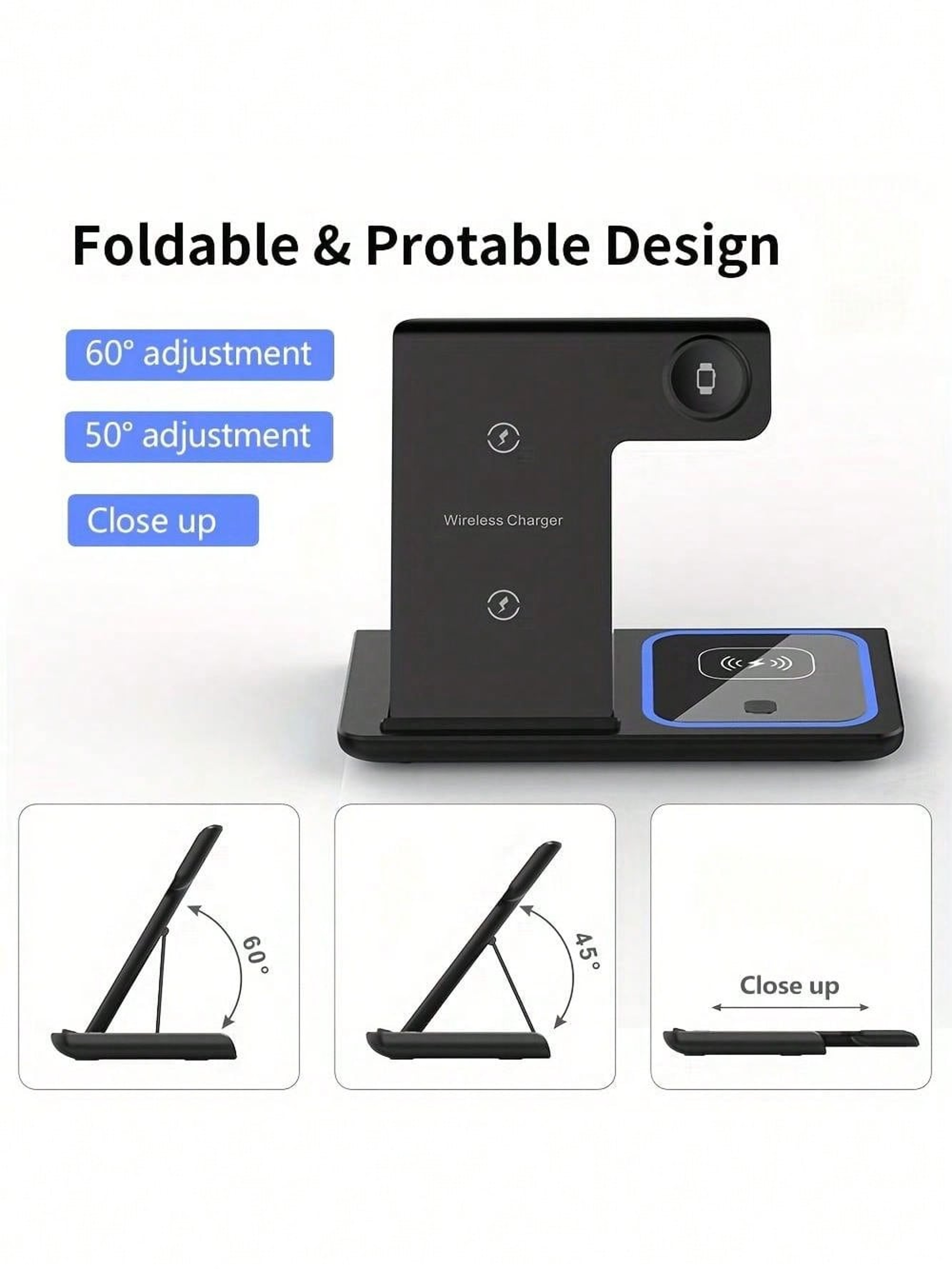 Wireless Charging Station With Phone Stand For IPhone Apple Watch And AirPods 6