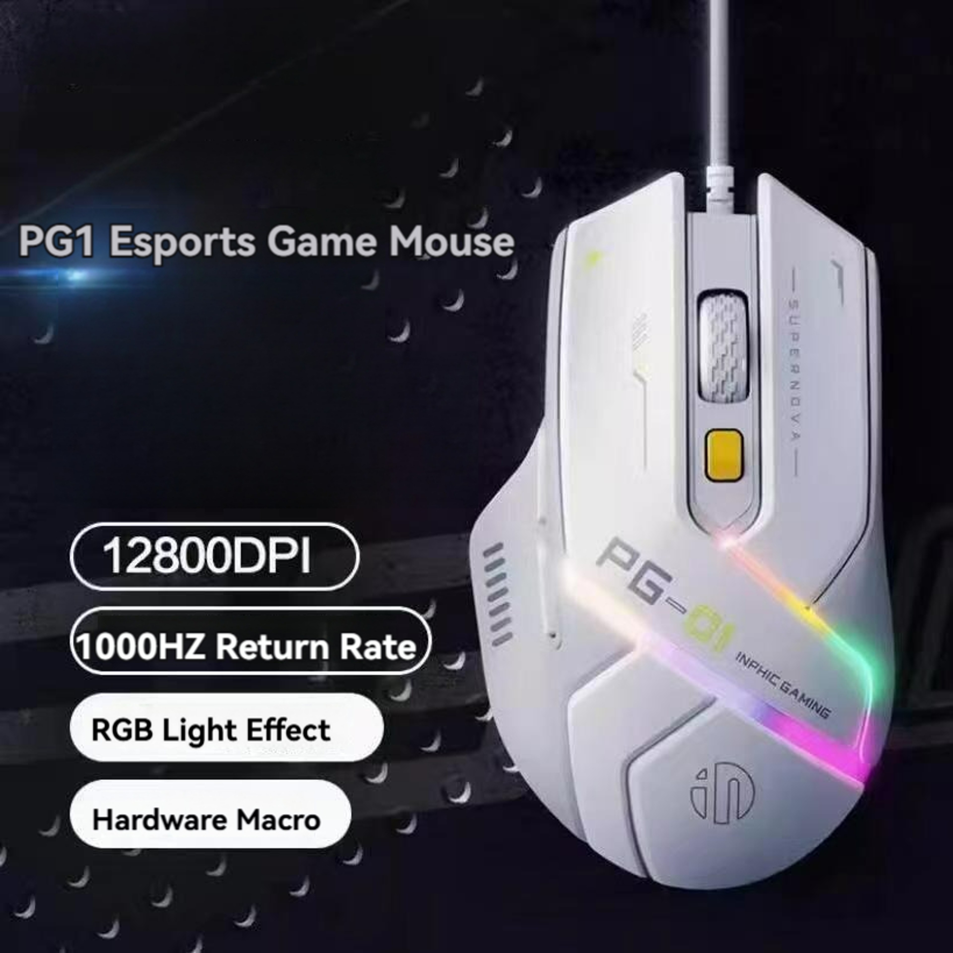Gaming Mouse With RGB Lighting DPI Programmable Wired Gaming Mouse 1