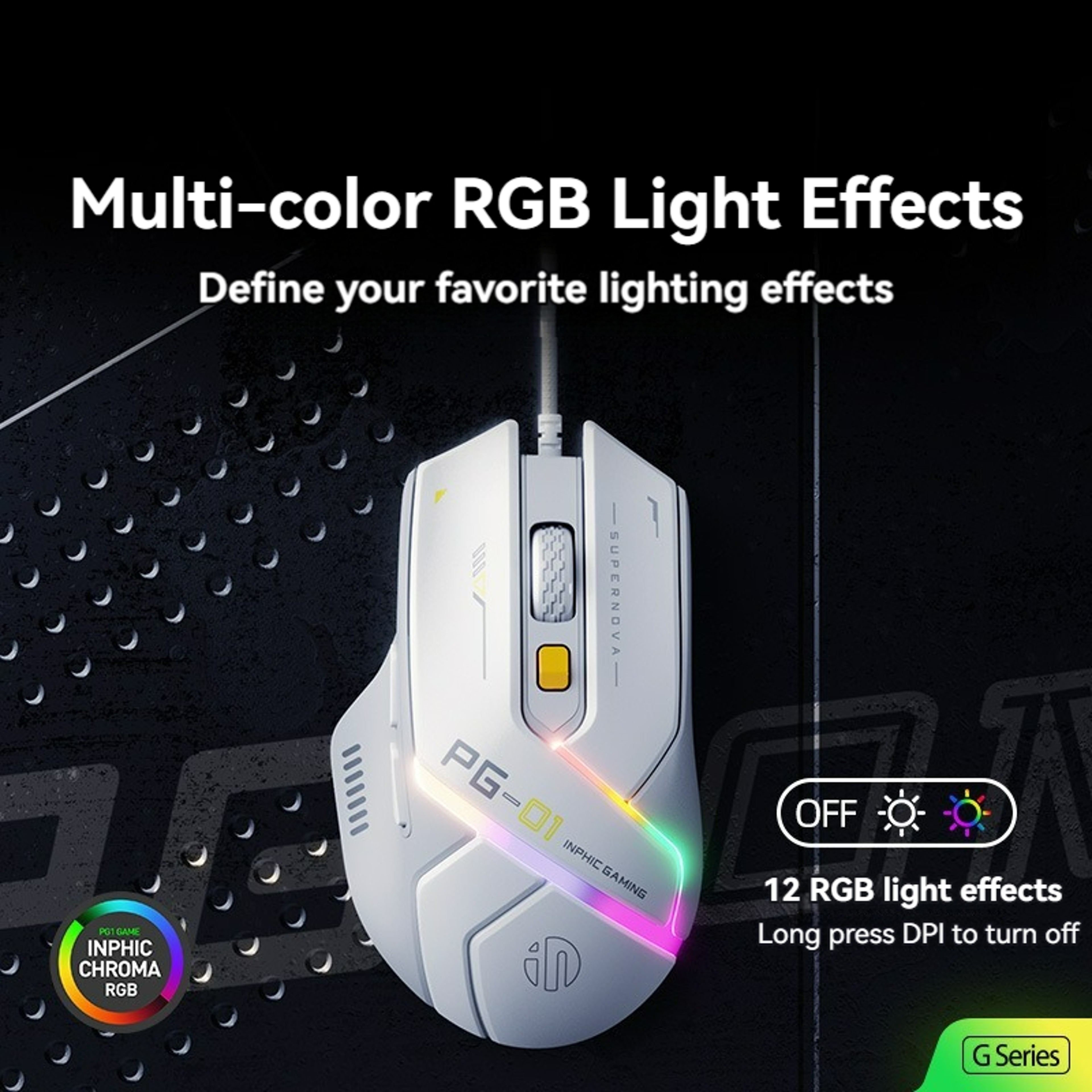 Gaming Mouse With RGB Lighting DPI Programmable Wired Gaming Mouse 3