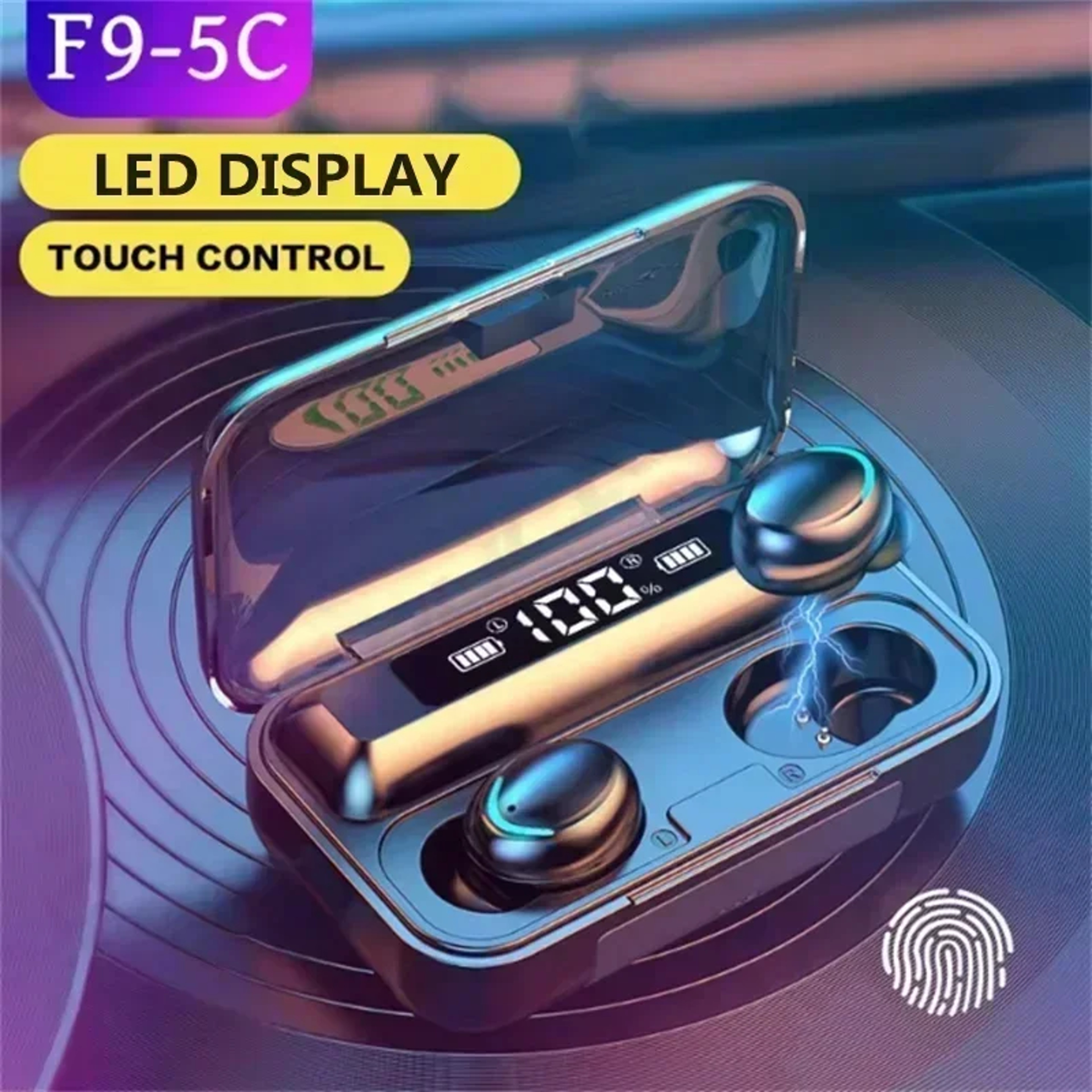 Bluetooth Wireless Earbuds With Deep Bass And LED Charging Case 3